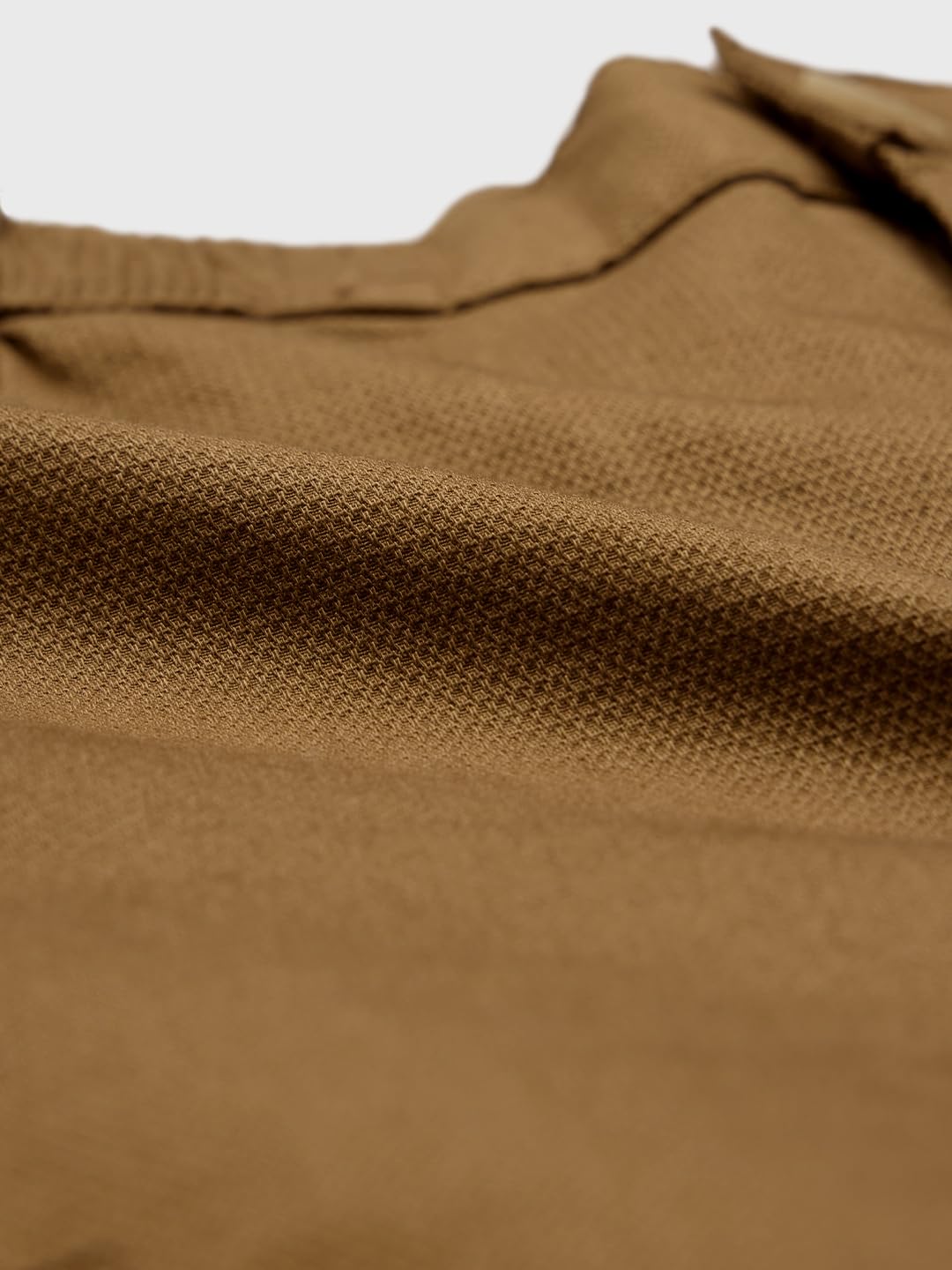 The Souled Store Solids: Rust Men and Boys Buttoned Straight Fit Cotton Cargo Pants