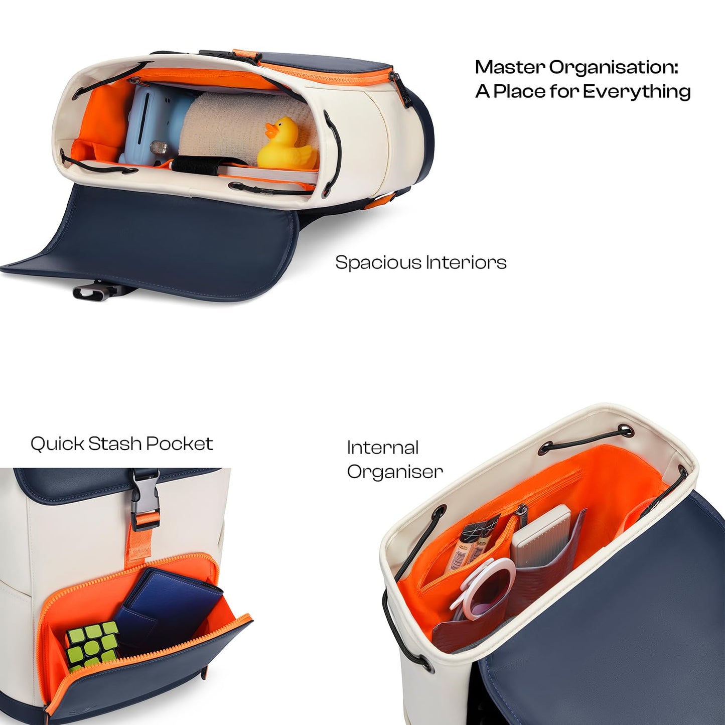 Urban Jungle by Safari, Zest Daypack 20 Liters, Water Resistant, Top-Open, Padded, Premium Microfibre Laptop Backpack with Trolley Sleeve for Men and Women (White)