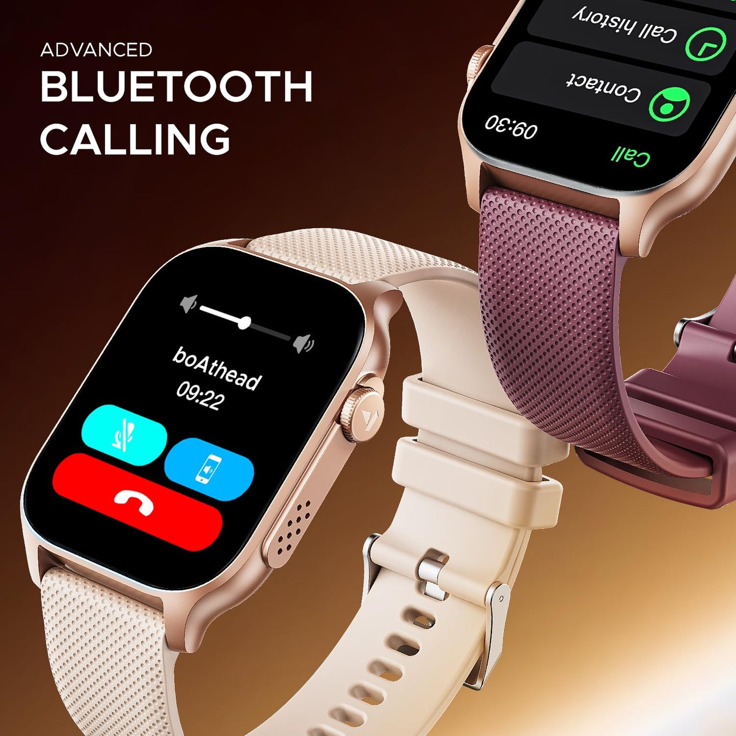 boAt New Launch Ultima Ember Smartwatch w/ 1.96” (4.97 cm) AMOLED Display, Personalized Fitness Nudges, Functional Crown, 100+ Sports Modes, Custom Watch Faces (Rose Gold)