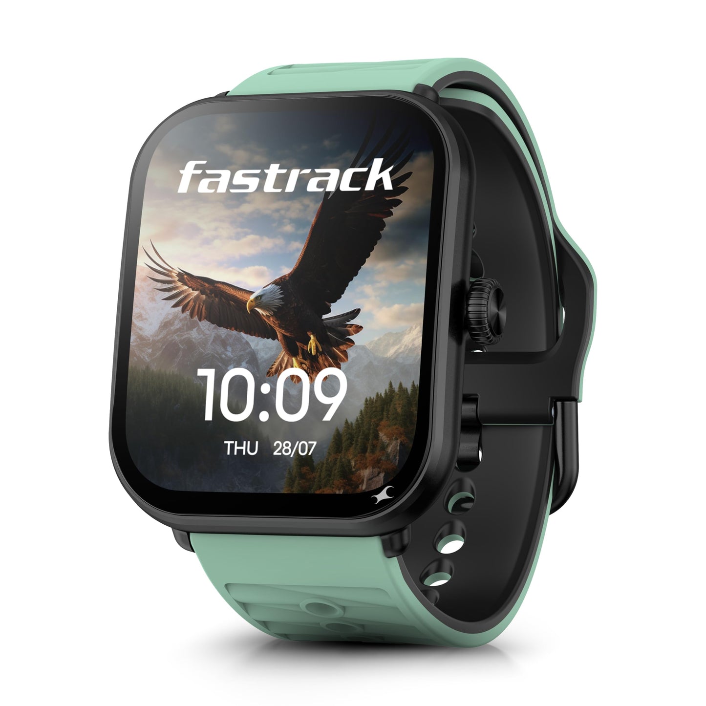 Fastrack MYND 1.93” AMOLED Display Smartwatch for Men & Women with AI Watch Faces,AI Chat,Offline Voice Commands,Curved Metallic Design,Functional Crown,BT Calling, Health Suite,100+ Multisport Modes