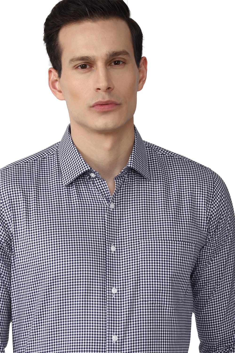 Van Heusen Men's Slim Fit Shirt (VHSFFSLB293543_Navy 42)