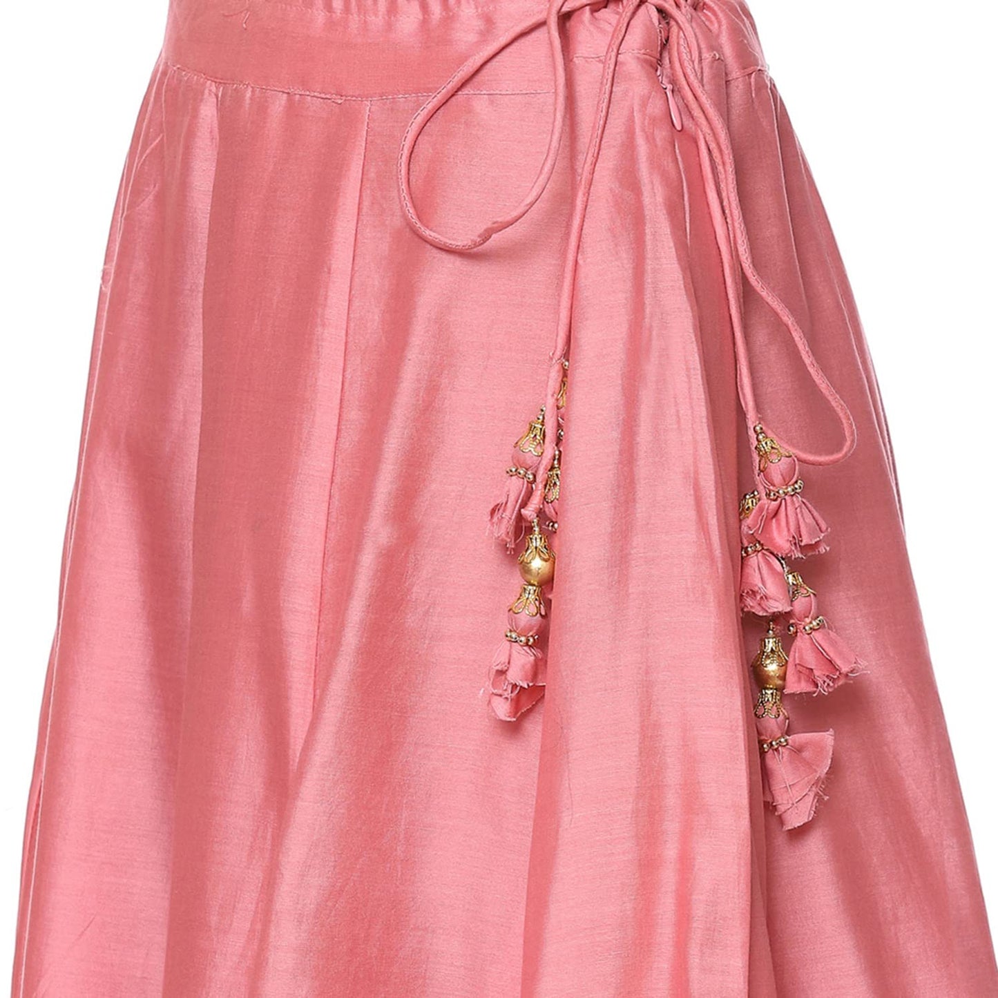 BIBA WOMEN EMBROIDERY FLARED SALWAR KURTA DUPATTA(SKD6463_DSKY PINK_38)