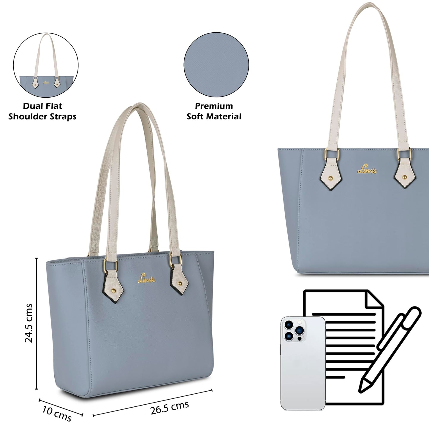 Lavie Pastel Women's Gracie Tote Bag | Tote Bag for Work | Ladies purse | Stylish Shoulder Bag | Gift for Women