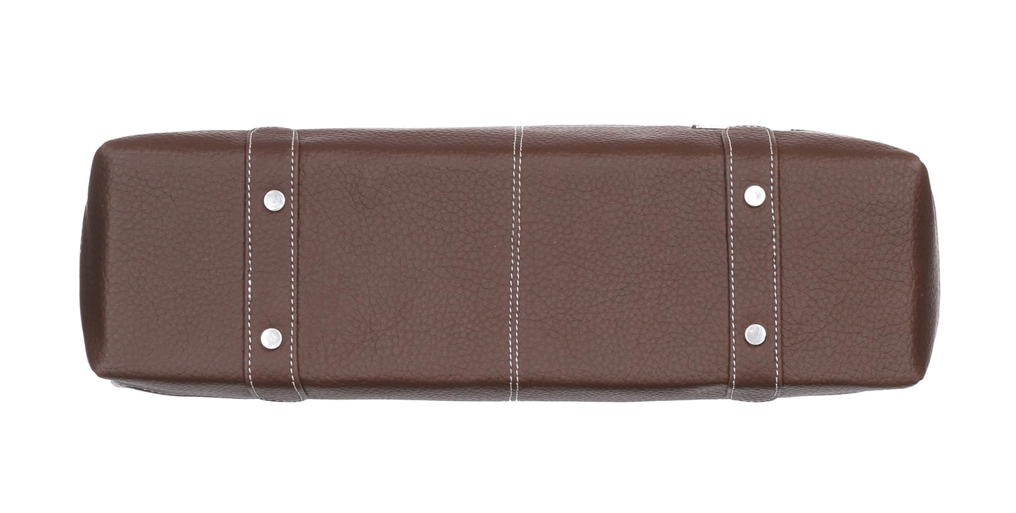 Fostelo Women's Feathers Satchel Tote Handbag for Women | Tote Bag for Work | Ladies Purse | Stylish Shoulder Bag | Gift For Women | Brown