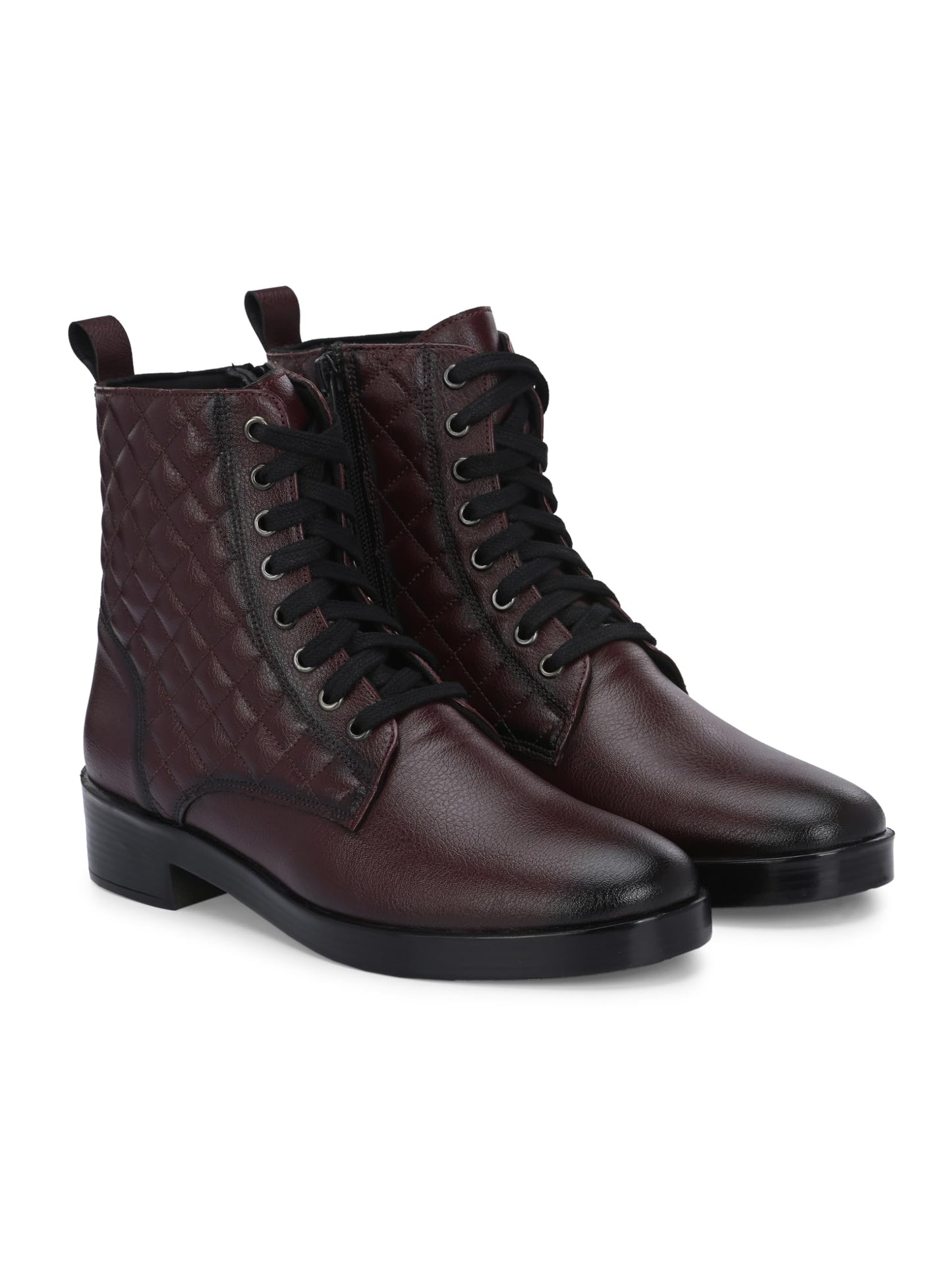 Delize Cherry Women Vegan Leather Derby Ankle Boots 64786-39