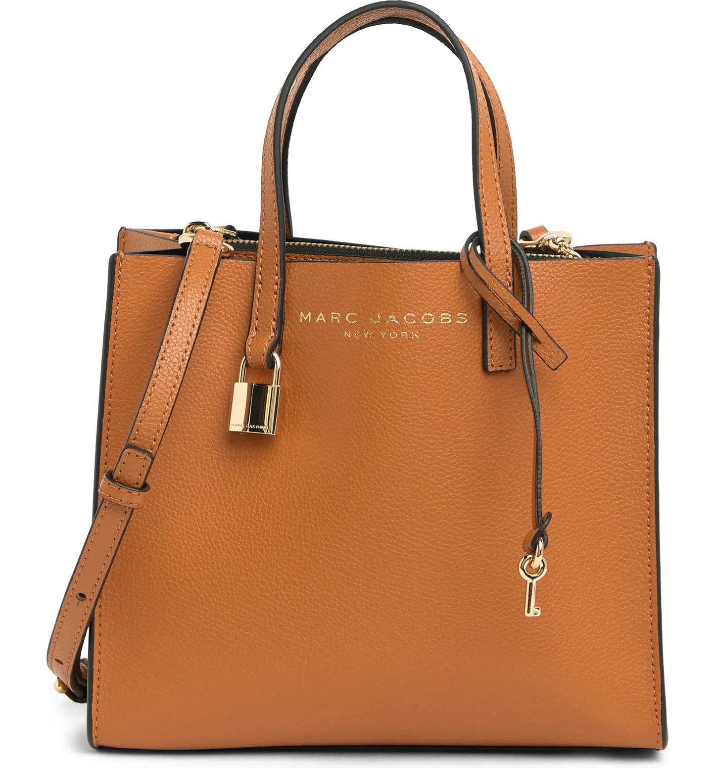Marc Jacobs Mini Grind Leather Tote, Smoked Almond, One Size