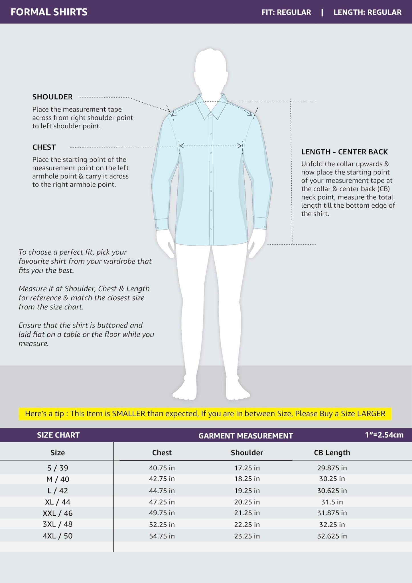 Symbol Premium Men's Cotton Non-Iron Formal Shirt (Regular Fit | Solid) (SP-S24-M-FS-02_Blue_42)