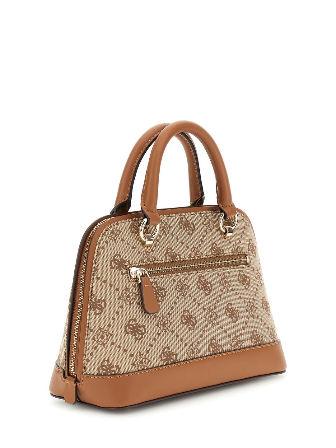 GUESS Latte Logo Printed Neda Dome Satchel Bag