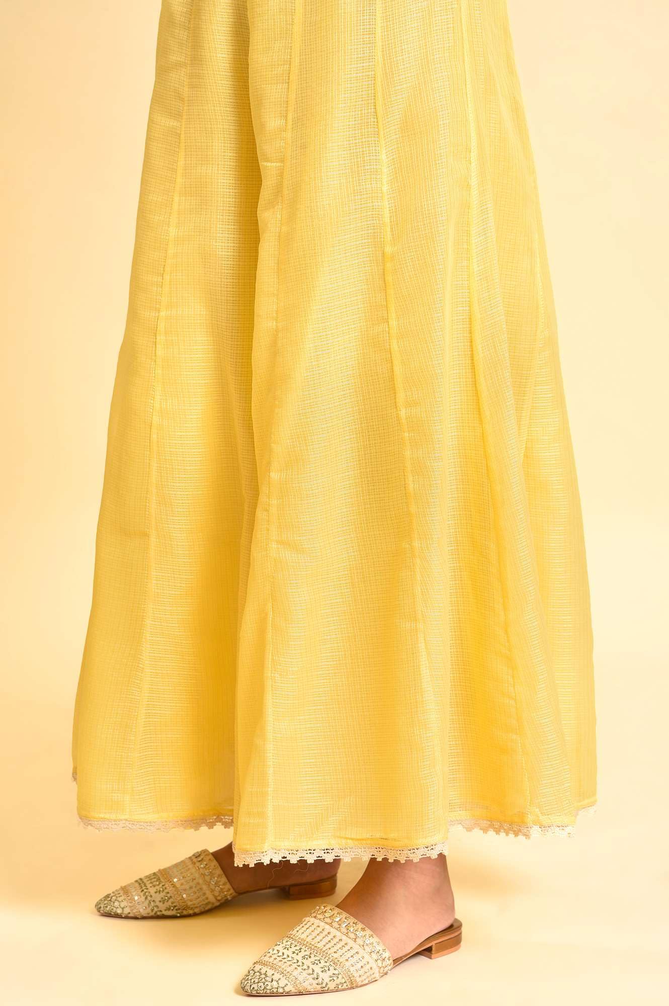 W for Woman Women's Regular Divided Skirt (23FEW62452-219526_Light Yellow_WM)