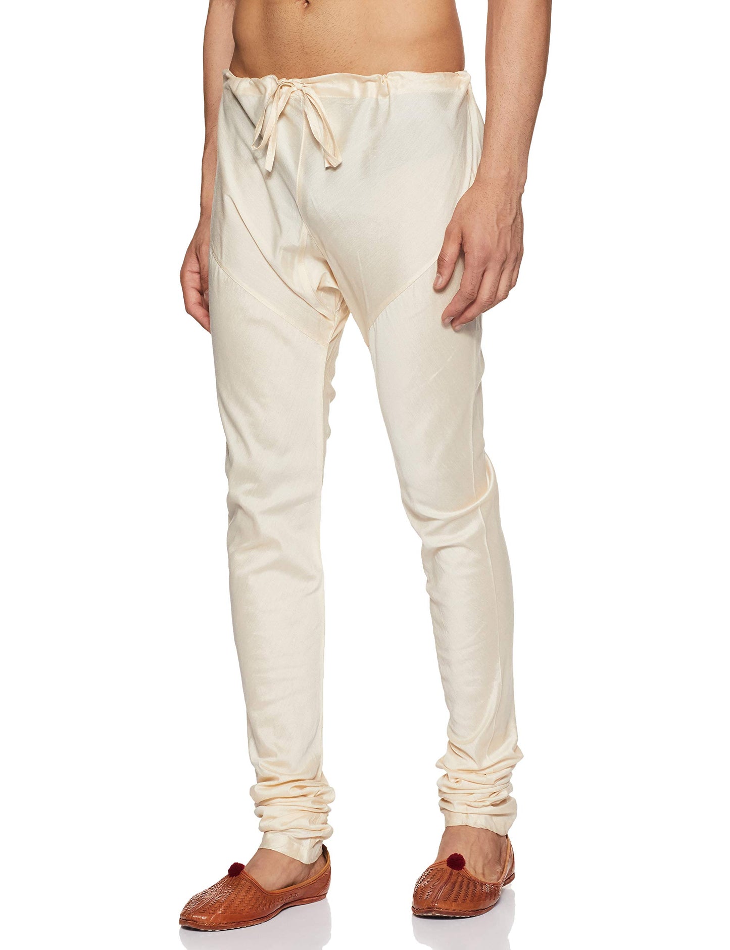 Manyavar Men's Cotton Kurta Pyjama (8903035346049_SDES171-302-S_Cream)