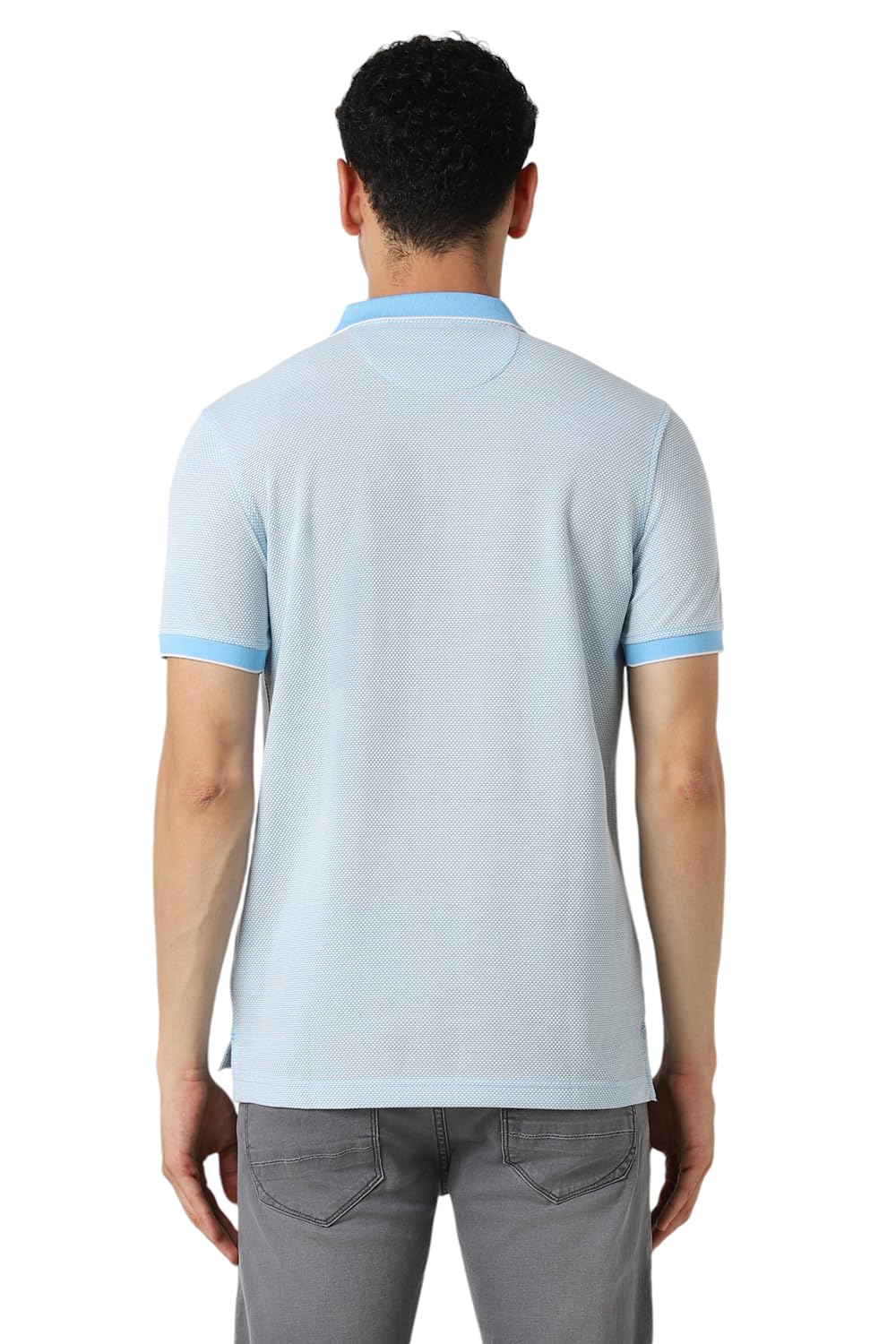 Van Heusen Men's Regular Fit T-Shirt (VSKPURGPN94136_Aqua XL)