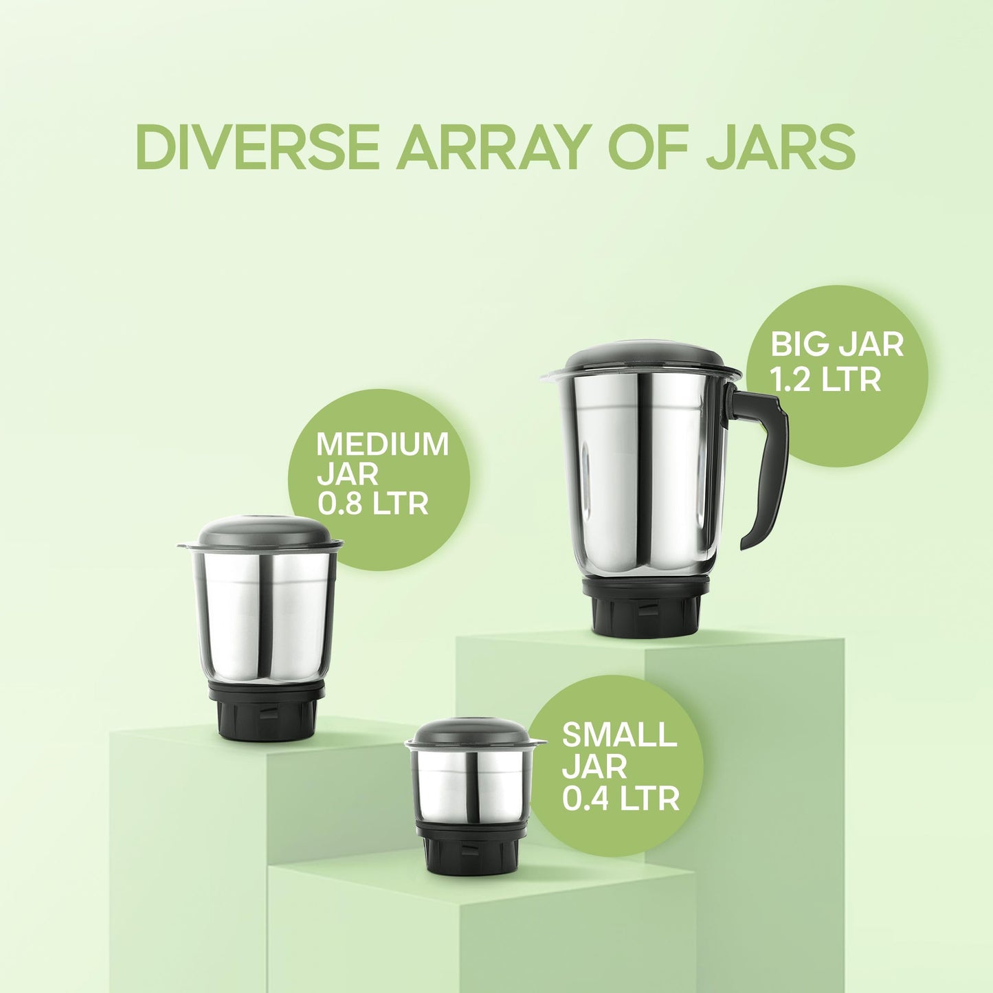 Longway Supreme Dlx Mixer Grinder with 3 Jars for Mixing, Grinding with Kwid 1100W Dry Iron | 2 Years Warranty (Gray & Black, 700 W)