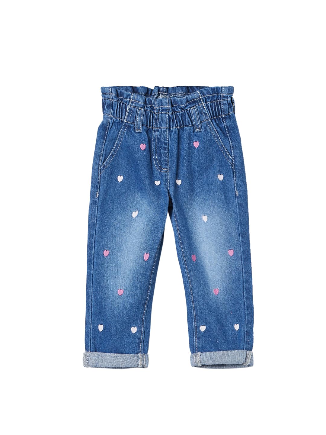 Max Girl's Regular Jeans (S725AFD01_Blue