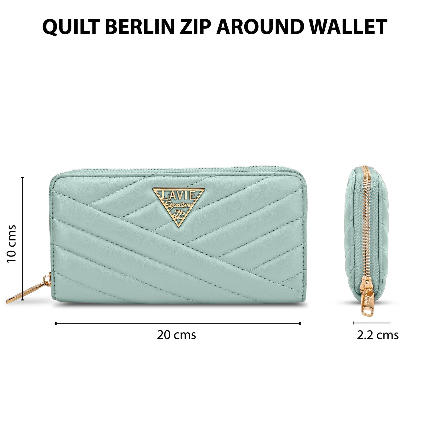 Lavie Signature Women's Quilt Berlin Zip Around Wallet |Gift for Women