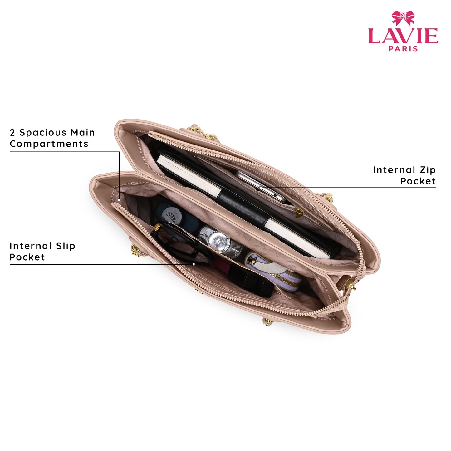 LAVIE PARIS Women's Quincy Satchel Bag | Satchel Handbag for Work | Ladies Purse | Stylish Shoulder Bag | Gift for Women