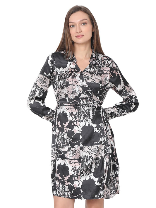 Vero Moda Women's Polyester A-Line Above The Knee Dress (10322871- Black