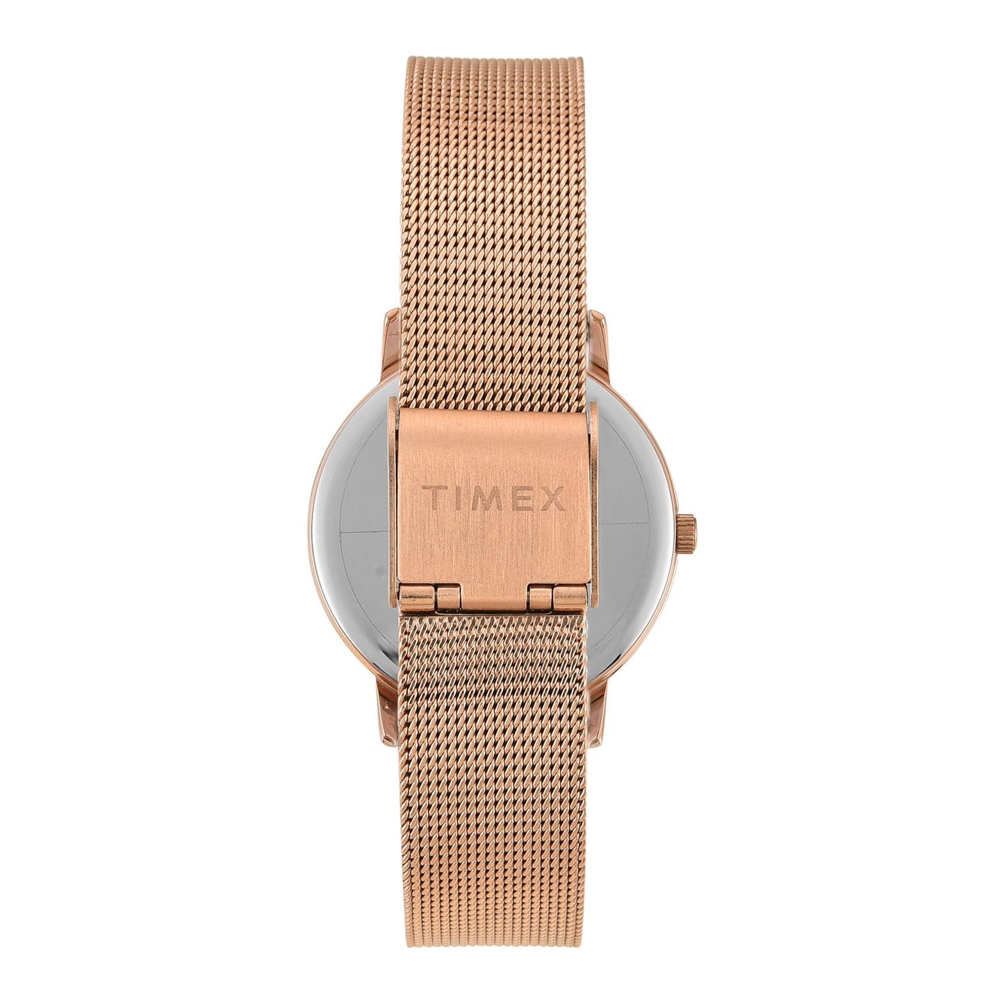 TIMEX Analog Watch for Women with Green Round Dial & Rose Gold Stainless Steel Bracelet Band Water Resistant Women's Wrist Watches - TWEL15625