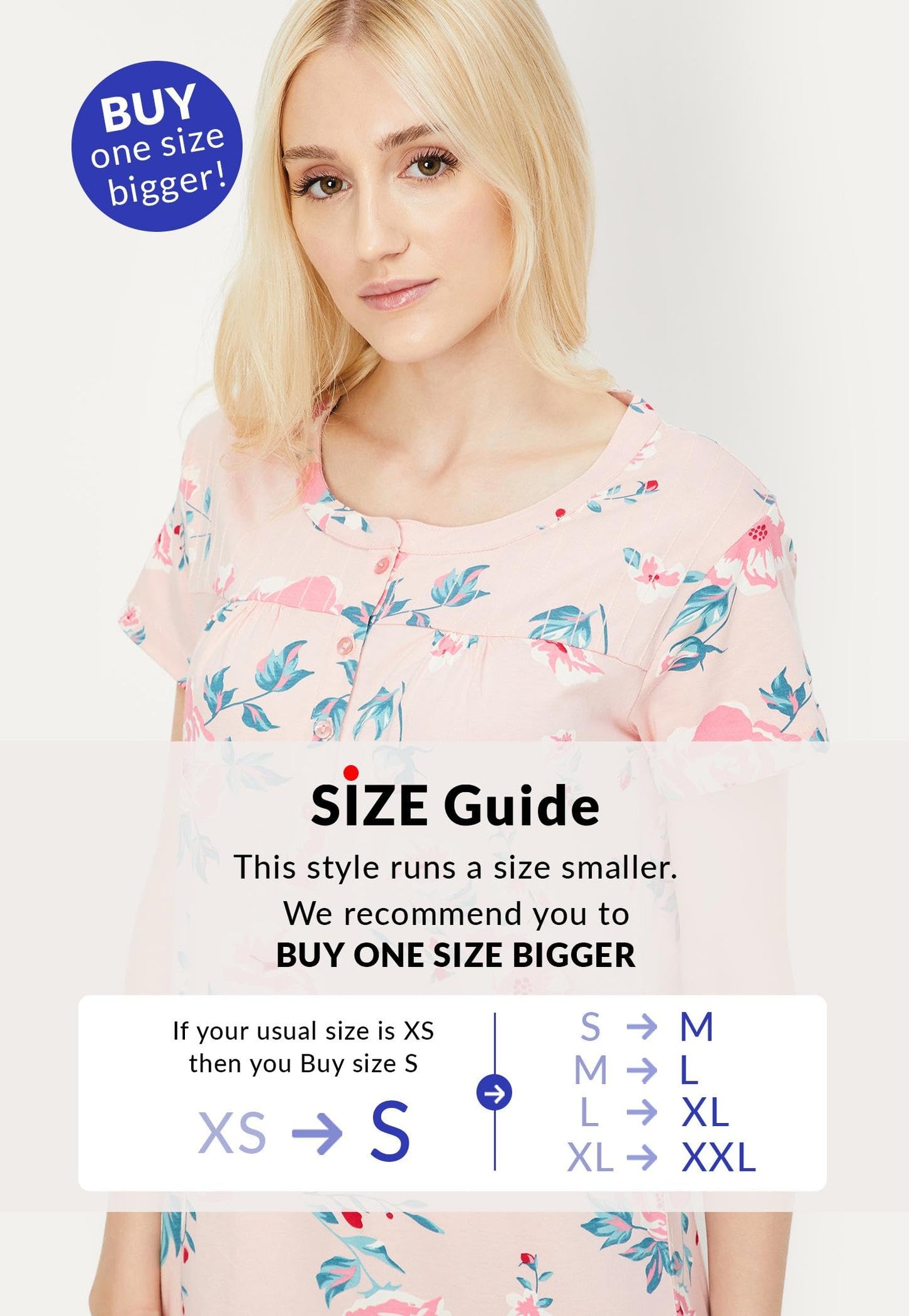 Max Women Floral Printed Nightgown (SU24KG05LIGHT Pink)_XL