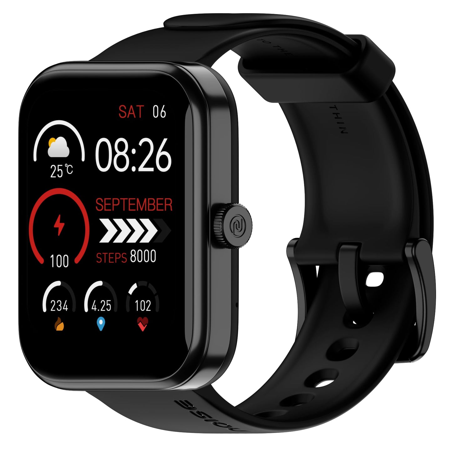 Noise ColorFit Pulse Grand 3 Smartwatch - Jet Black