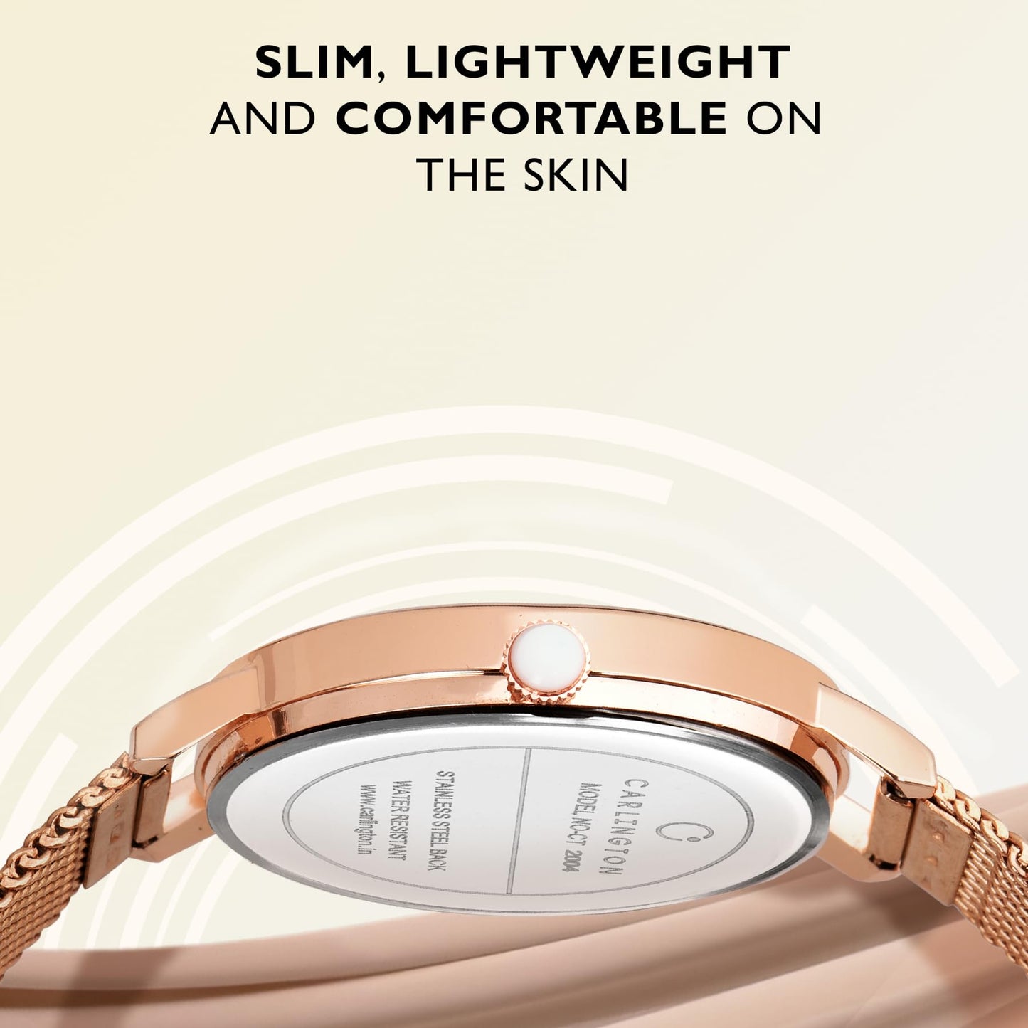 Carlington Stainless Steel Analog Dial Women & Girl's Watch - Rose Gold Dial and Band