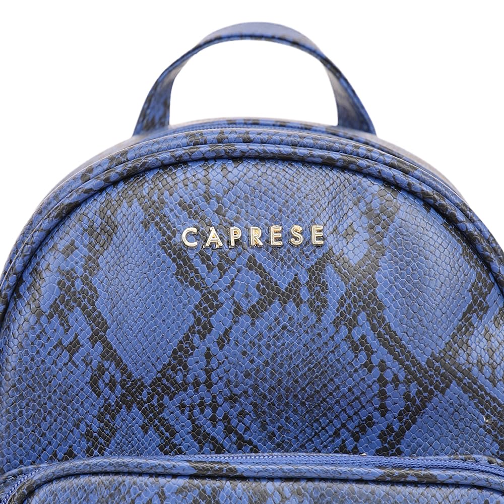 Caprese Draco Casual Backpack, Small | Fashion Backpack for Women with Adjustable Strap & Secure Zip Closure | Spacious, Versatile for Everyday Outings and Travel (Blue)