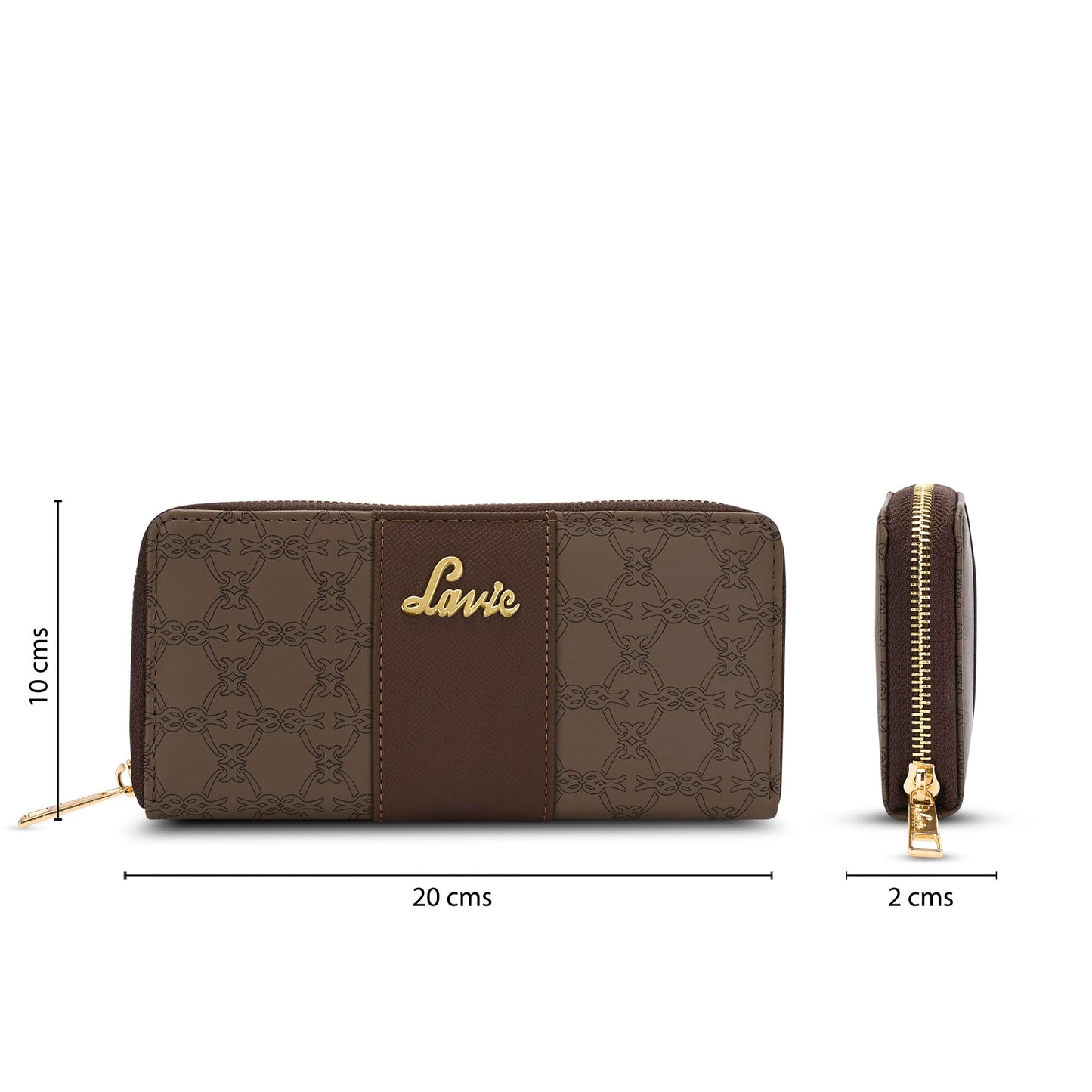 Lavie Women's Mono Wallet | Ladies Stylish Purse Bag | Credit Card, Money Holder | Zip Around Wallet | Gift for Women