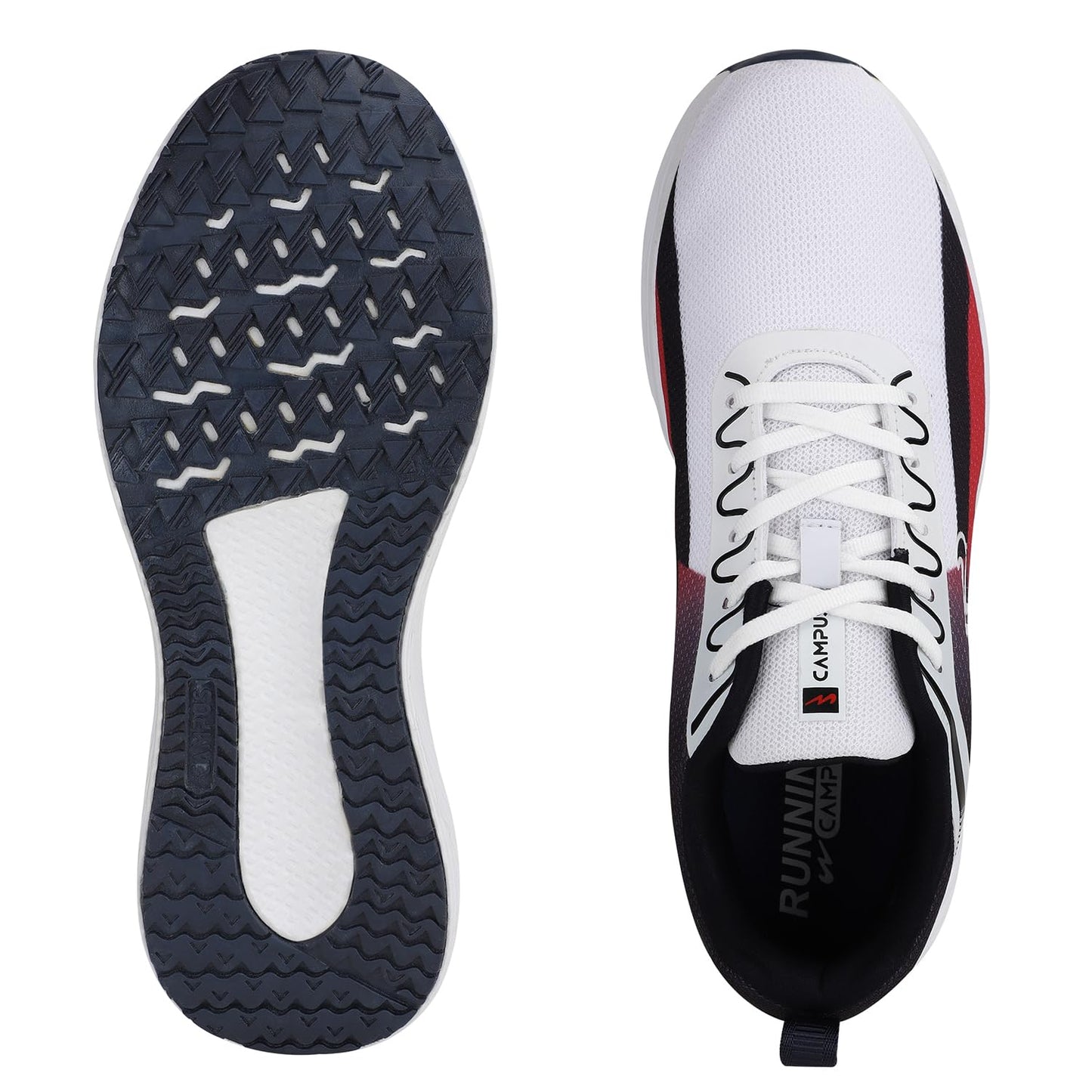Campus Men's Lucas Running Shoes WHT/Navy - 7UK/India