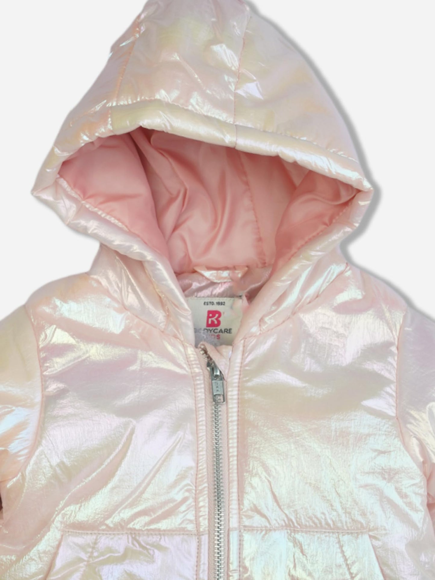 BODYCARE Girls Polyester Standard Length Quilted Winter Jacket| Full Sleeves| Hooded| Pink (2-3Y)