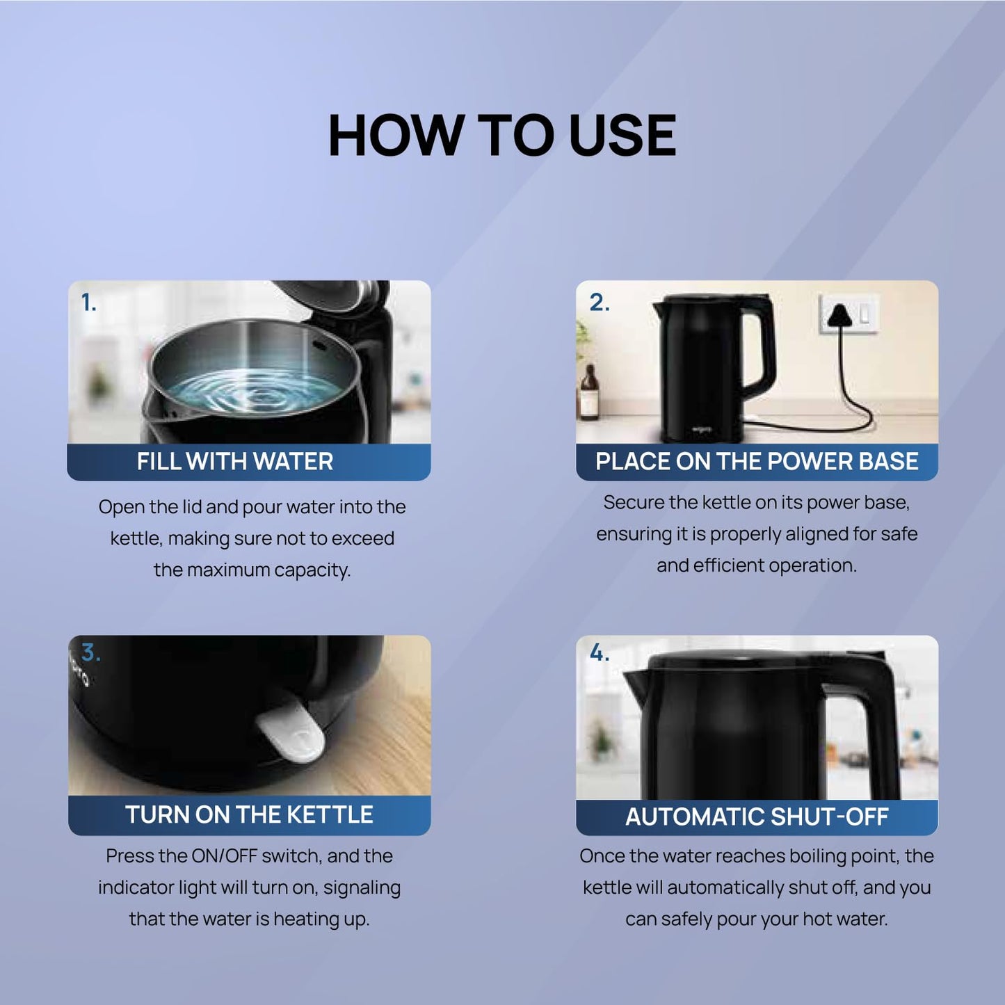 wipro ABS Elato BK 213 Cool Touch Electric Kettle,1.8 Litre,Anti-Rust Shield,Super Fast Heating,3X Protection,Overheat,Dry Boil & Auto Shut-Off,One Touch Opening,1200 Watts,2 Years Warranty,Black