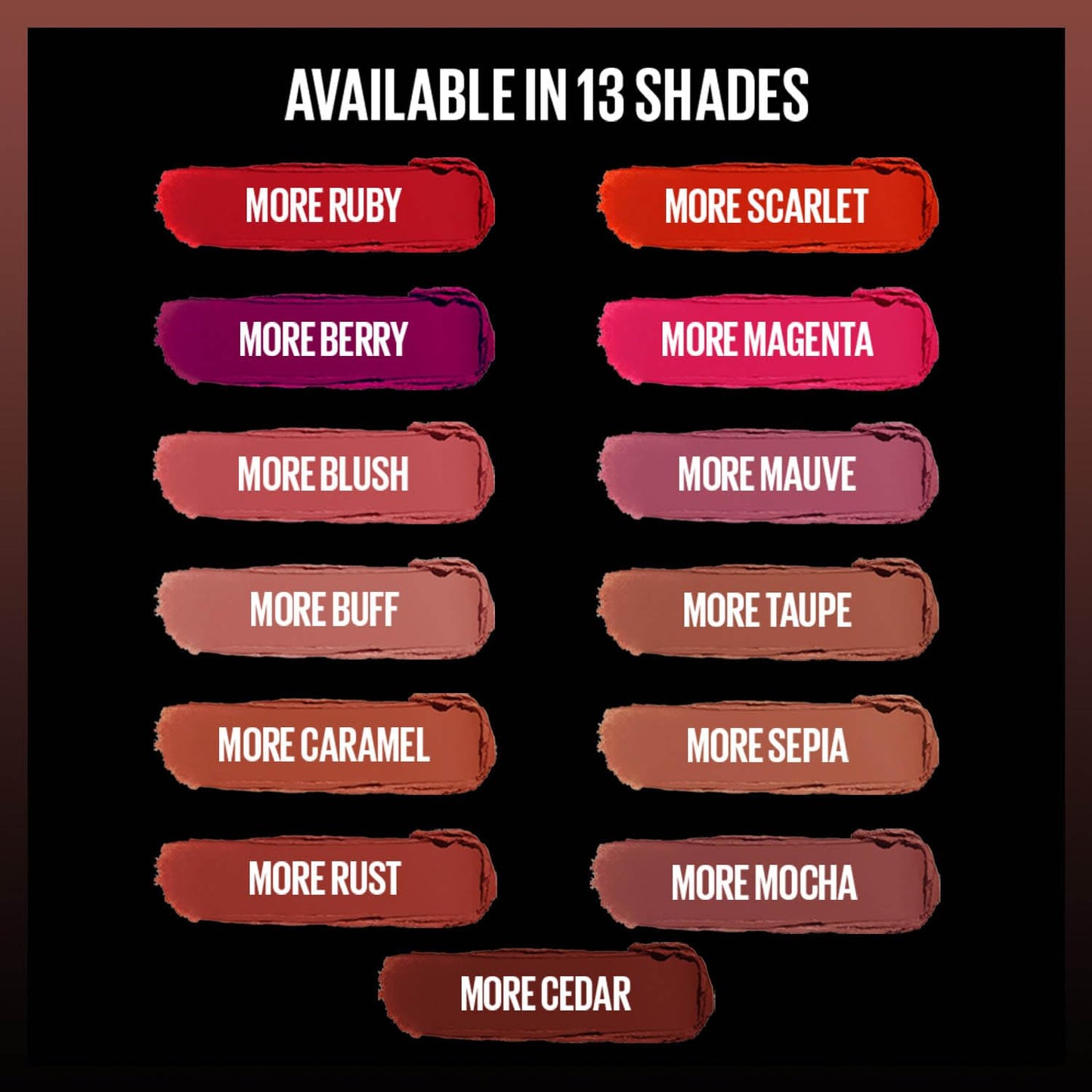 Maybelline New York Color Sensational Ultimatte Lipstick, More Cedar, 1.7g
