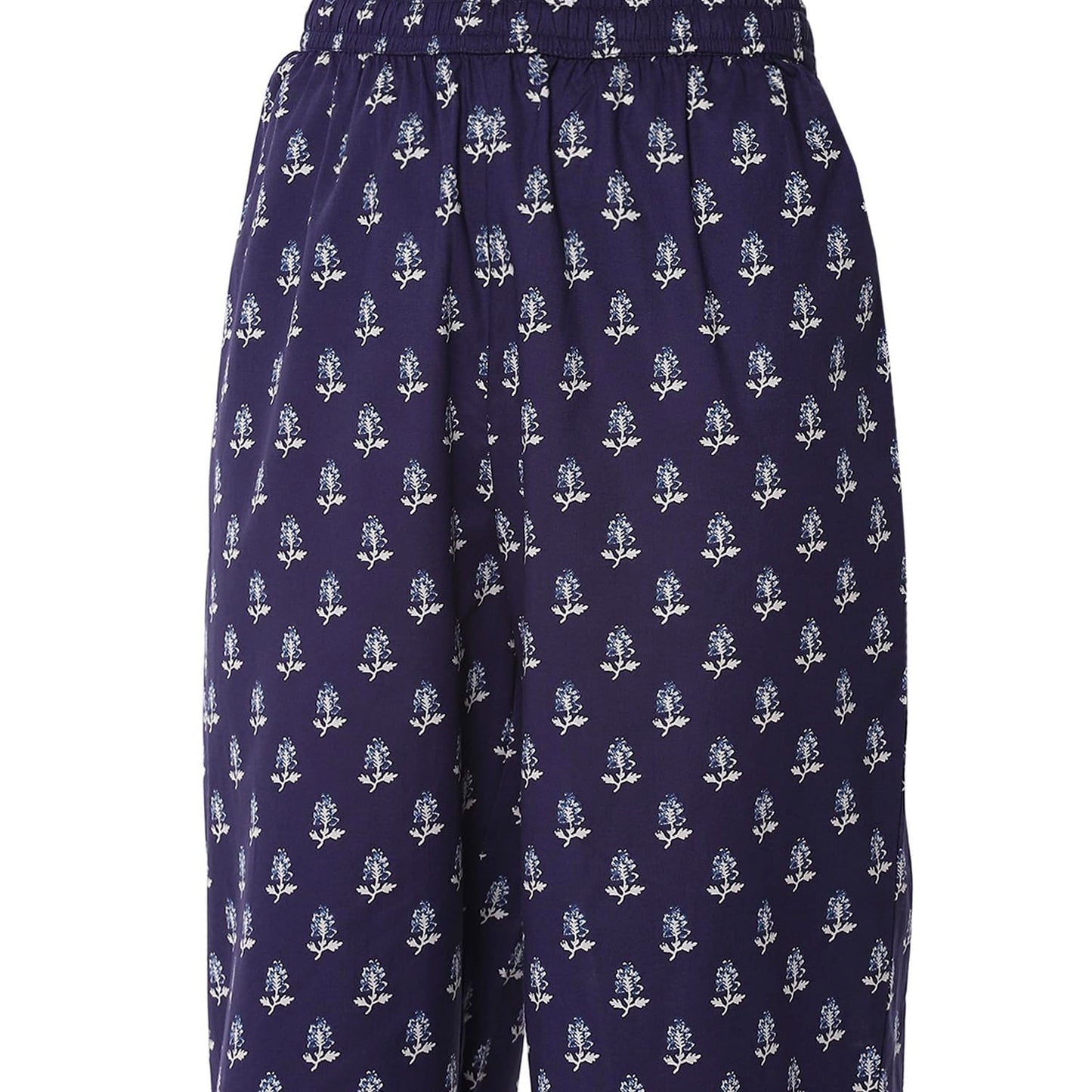 Biba Women's Cotton Kurta, Bottom, Dupatta (SKDCHZ10836SS25OWHT_Blue