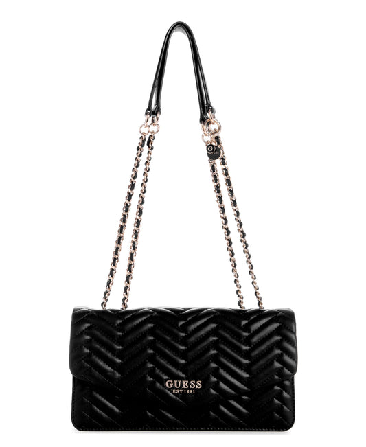 Guess Women's Black Quilted Crossbody Bag| Ladies Purse Handbags | Gift For Ladies