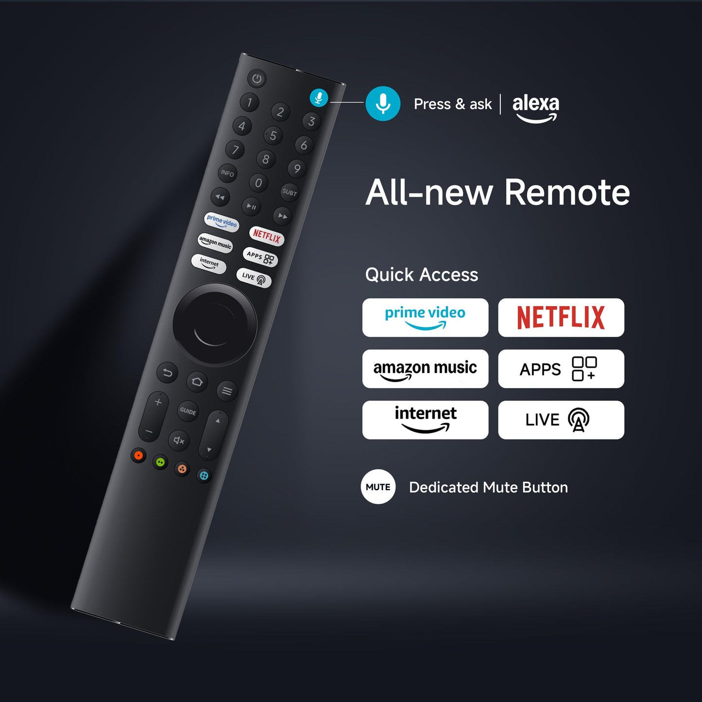 Xiaomi 138 cm (55 inch) FX Pro QLED Ultra HD 4K Smart Fire TV L55MB-FPIN