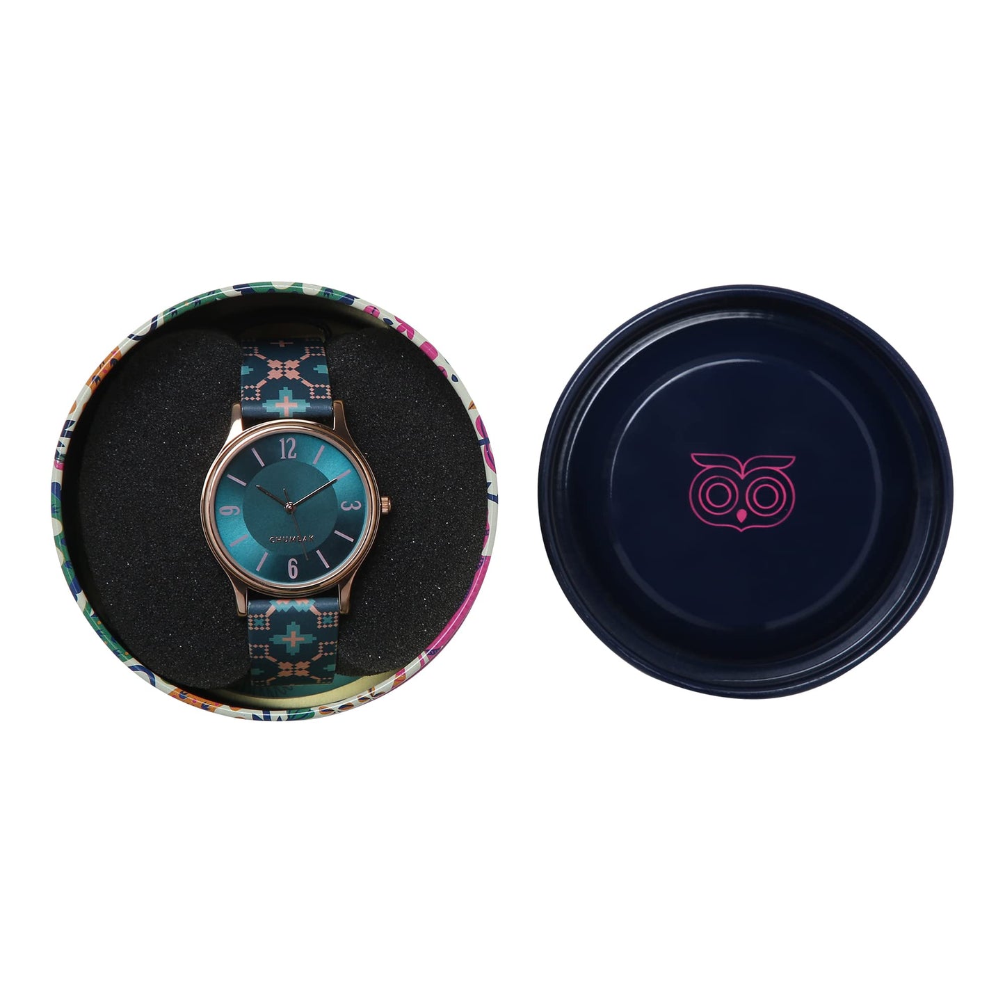 TEAL BY CHUMBAK Round Dial Analog Hand Watch for Women, Gifts for Women/Girls/Ladies, Stylish Fashion Watch for Casual/Work