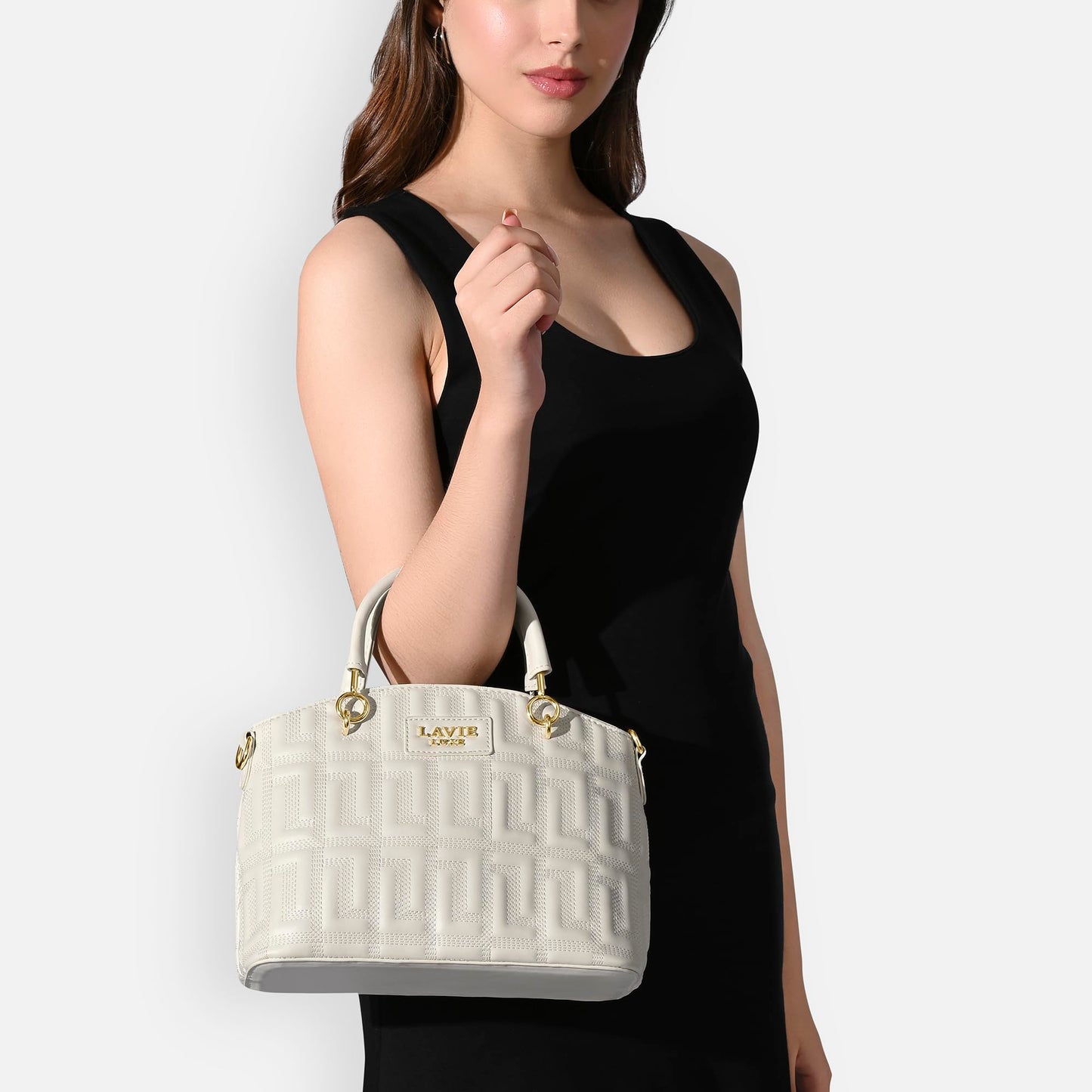 Lavie Luxe Women's Mabel Small Satchel Bag | Satchel Handbag for Work | Ladies purse | Stylish Shoulder Bag | Gift for Women