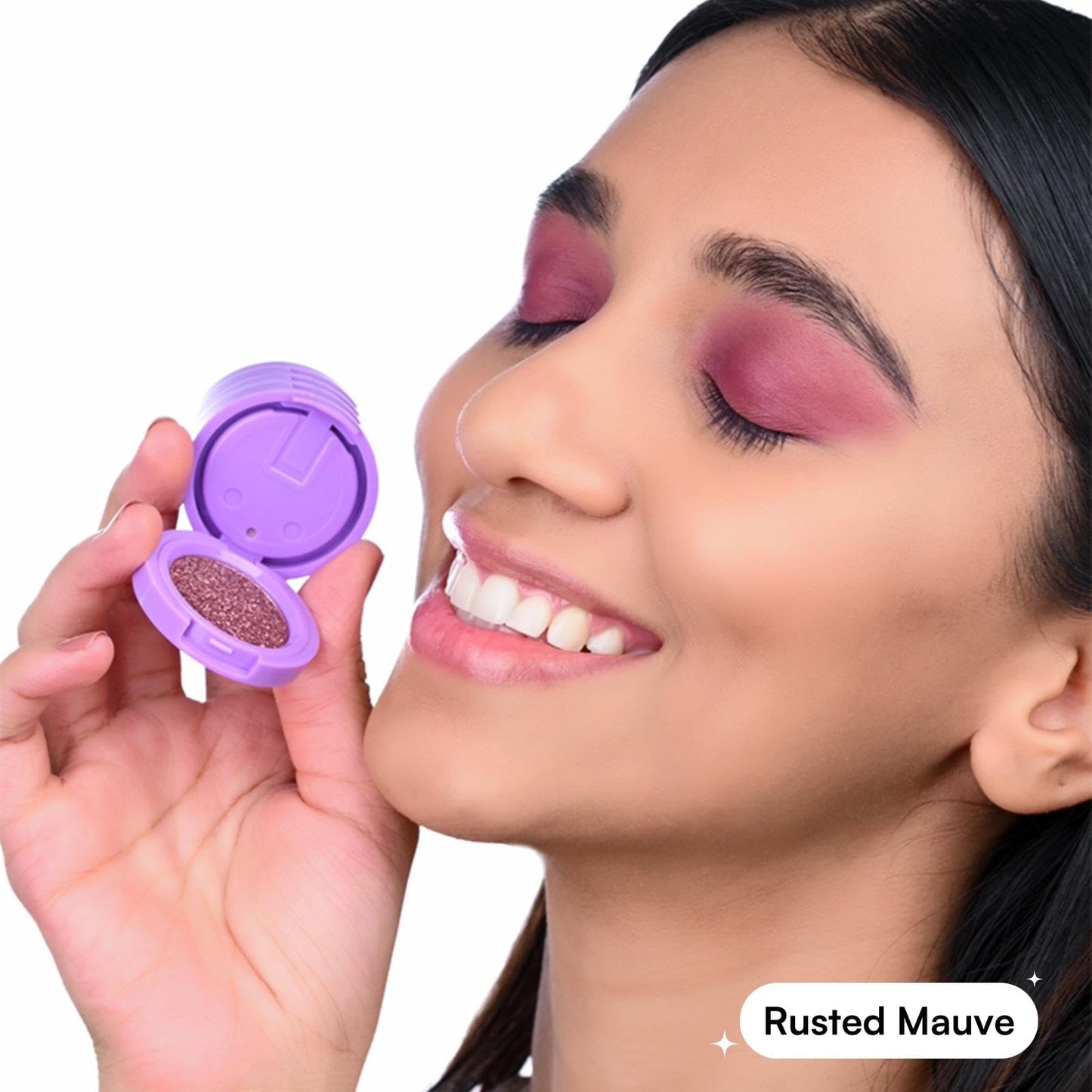 Gush 4 in 1 Eye Shadow | Pocket-sized Palette | Blendable, Long lasting, Beginner Friendly and Compact | Matte and Shimmer Finish | Contains Shea Butter and Moringa oil (3.6 g) (Pink Rock)