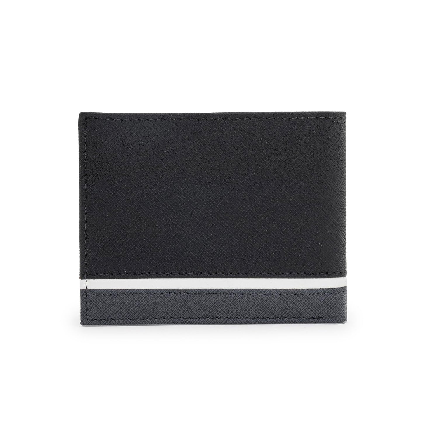 Red Tape Black Men's Leather Wallet | RFID Blocking Bifold Purse for Men with Card Holder & Cash Compartments | Slim & Stylish Wallet for Daily Use, Travel & Gifting