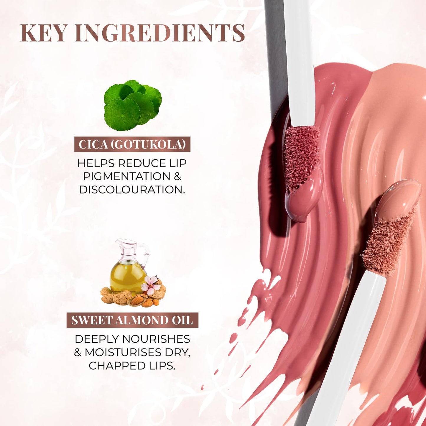 Just Herbs Lip Ink Lipstick Cica Infused Transfer Proof Long Lasting Plant Powered Lipstick for Women 2 ml (Misty Rose)