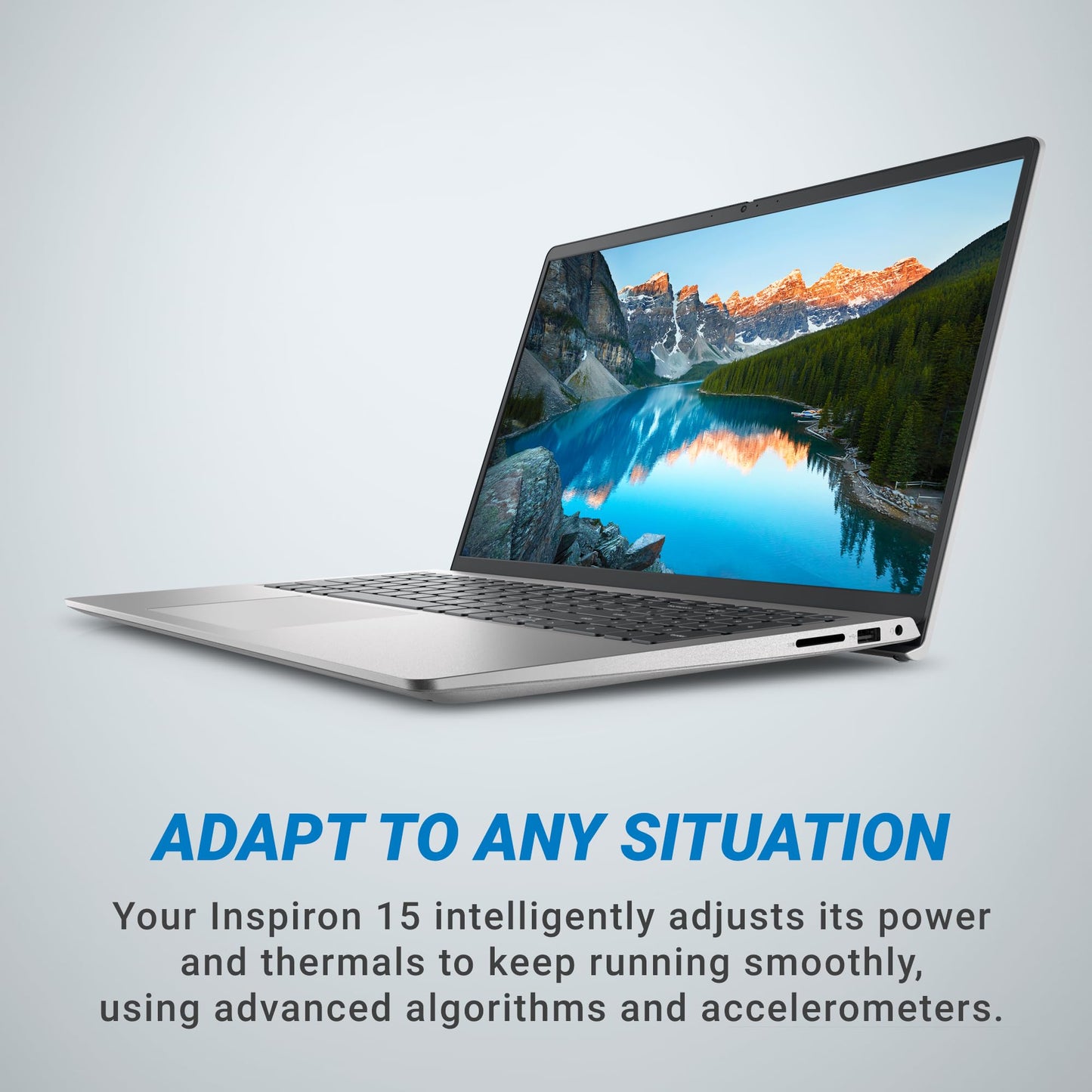 Dell Inspiron 3535, AMD Ryzen 5-7530U, 16 GB RAM, 512 GB SSD, FHD IPS 15.6"/39.62 cm, 120Hz, Windows 11, MS Office 2024, Platinum Silver, 1.67 kg, Thin & Light Laptop