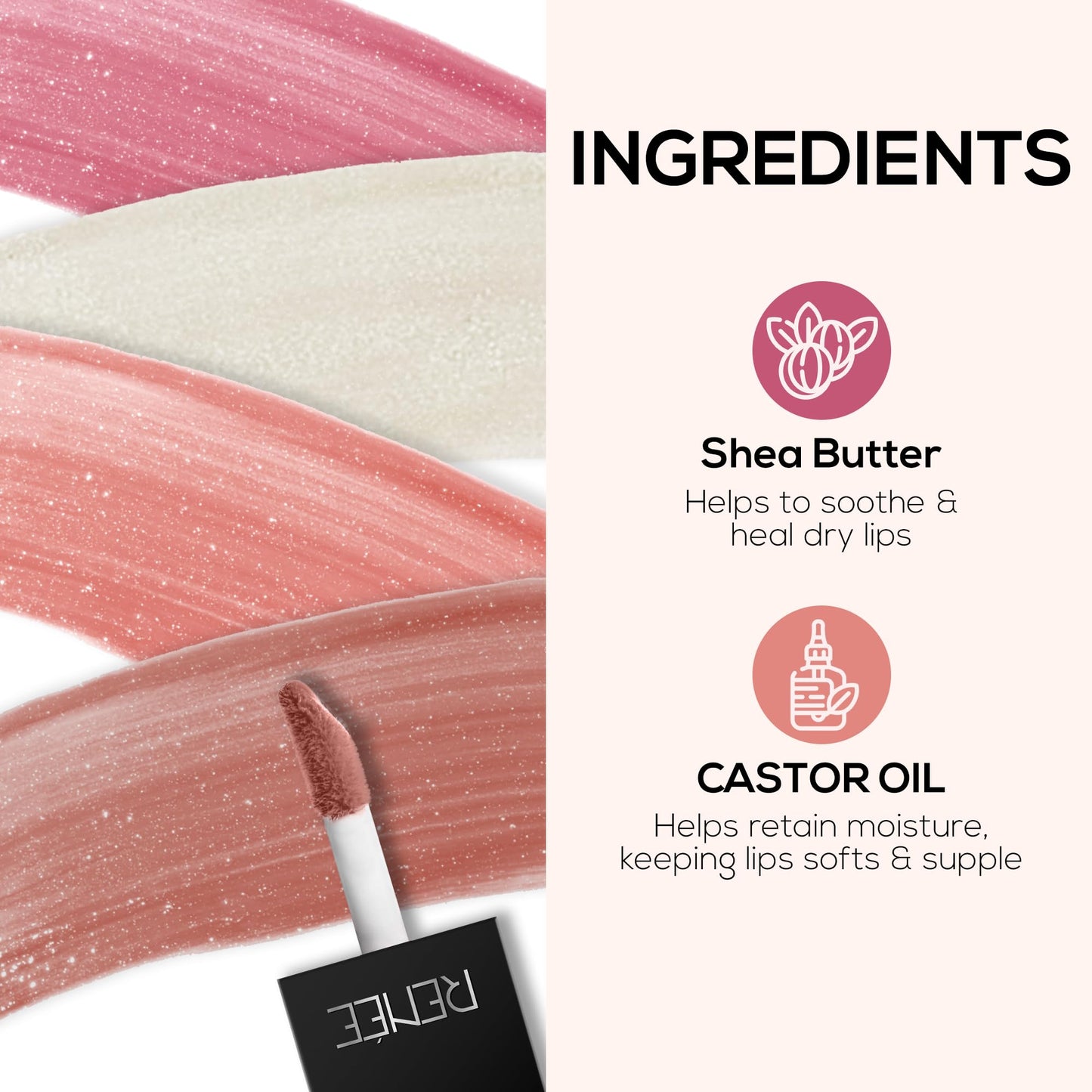 RENEE See Me Shine Minis Gloss Party Lip Gloss Combo 1ml Each, Non Sticky & Non Drying Formula, Long Lasting Moisturizing Effect, Compact and Easy to Carry