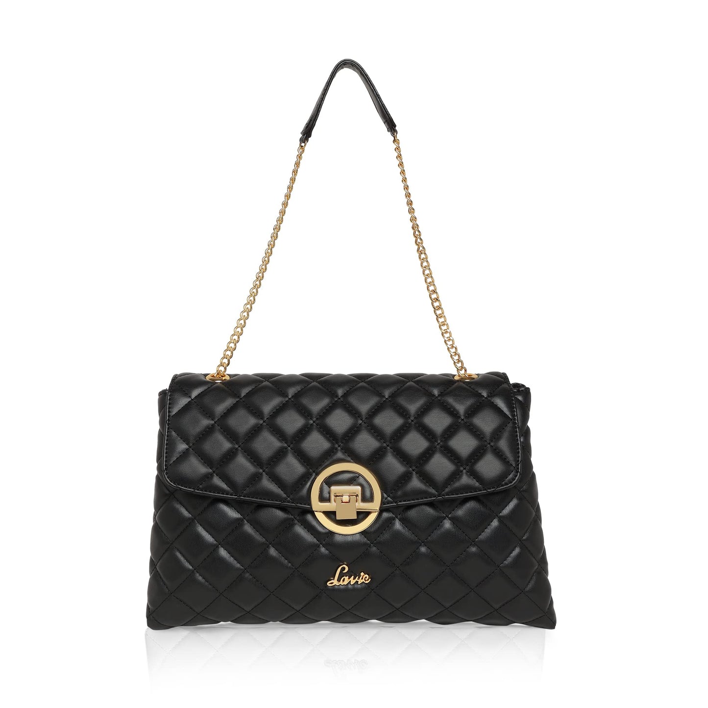 Lavie Women's Quilt Eden Flap Satchel Handbag for Women | Satchel Bag for Work | Ladies purse | Stylish Shoulder Bag | Gift For Women