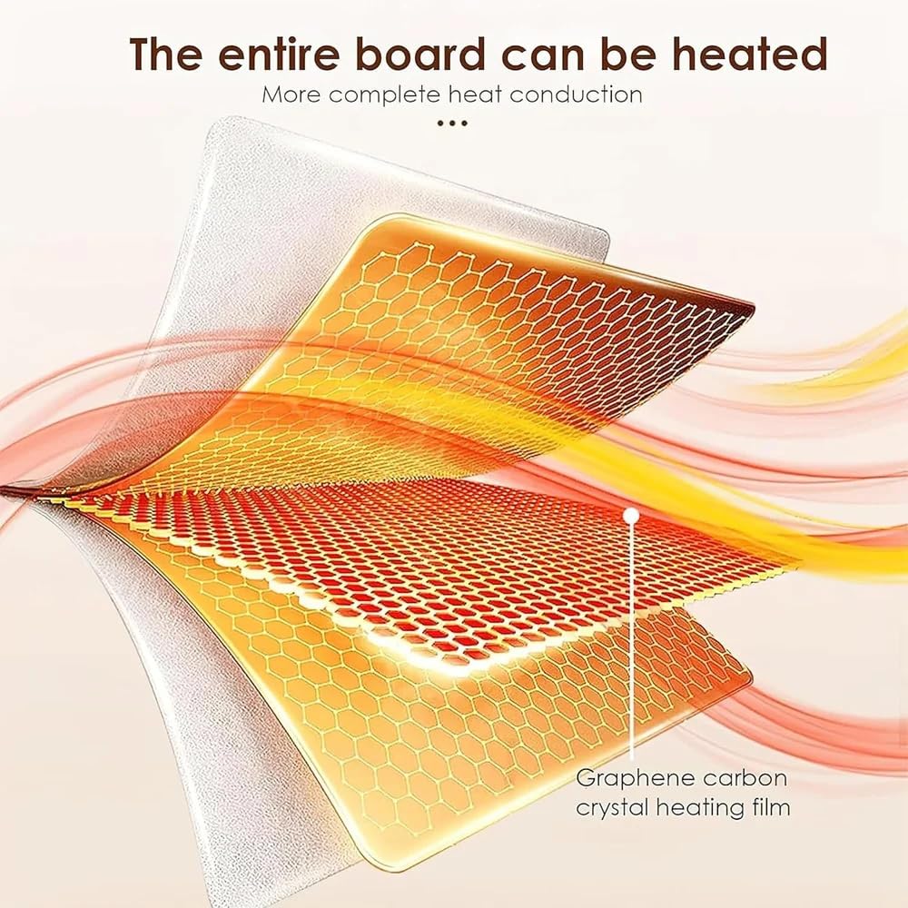 Food Warming Mat - Full Surface Heating,Rollable & Portable,Premium Silicone Nano-Material,3 Temperature Settings,Auto Shut-Off -Food Warmer for Gatherings,Parties,Everyday Use