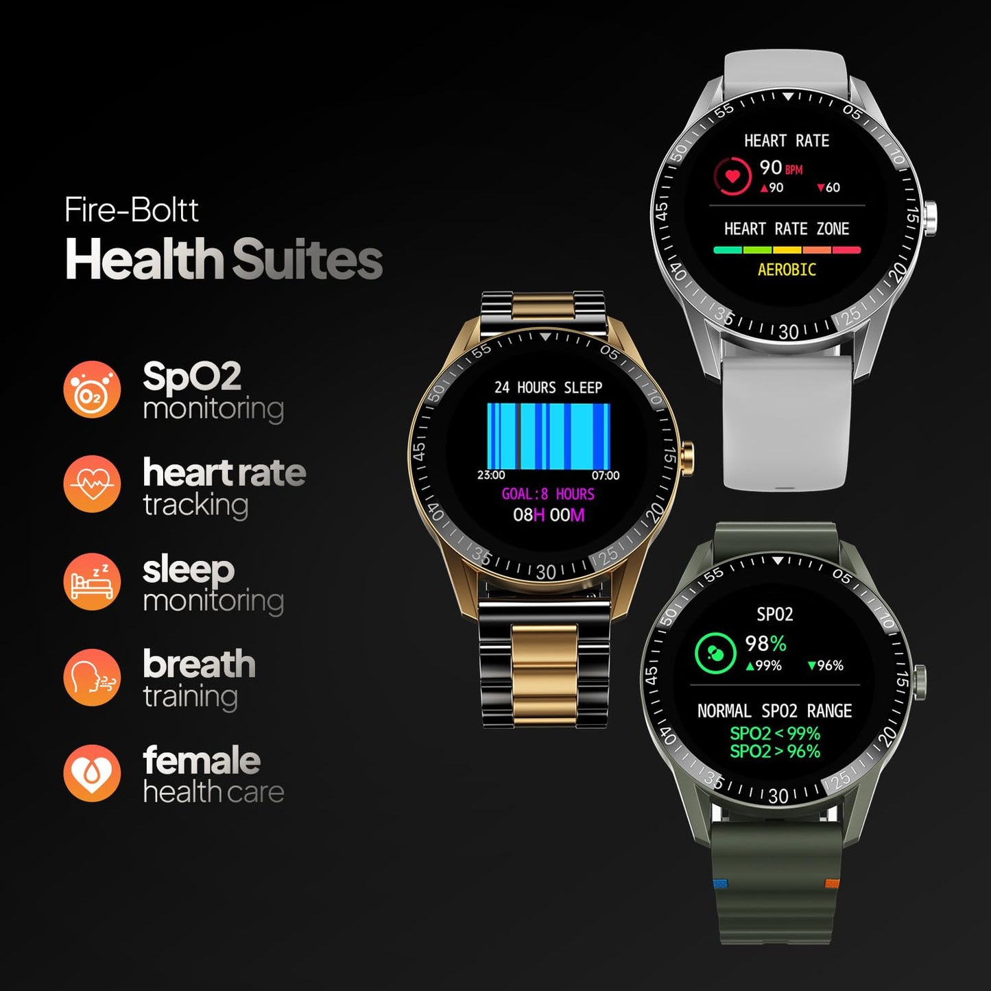 Fire-Boltt Talk Bluetooth Calling Smartwatch, 1.39" TFT Display with Dual Button, Hands On Voice Assistance, 120 Sports Modes, in Built Mic & Speaker (Talk, Black Dual)