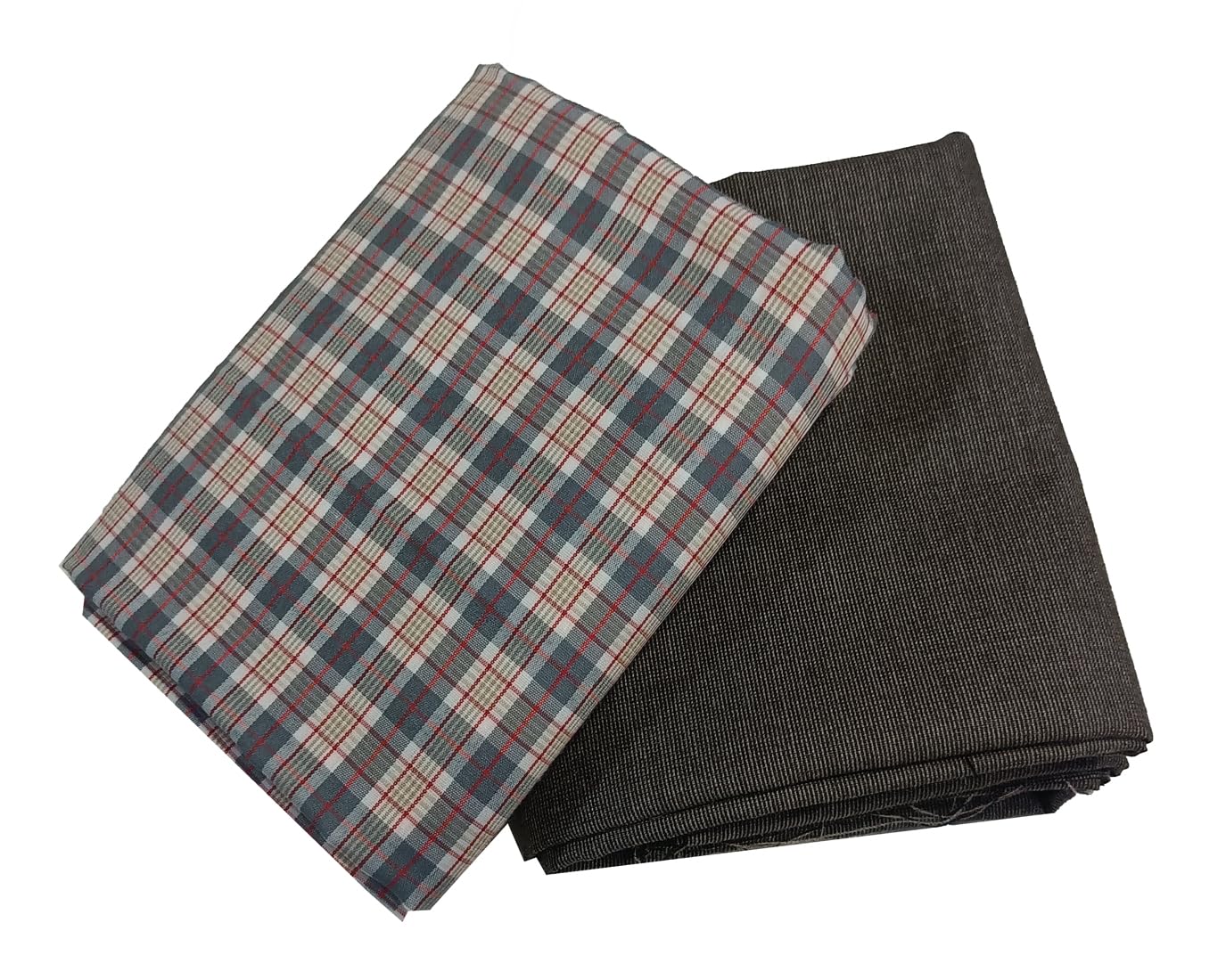 Siyaram's Men's Checked Shirt and Trouser Unstitched Fabric Set -Gift Pack (Multicolour_Free Size) 321