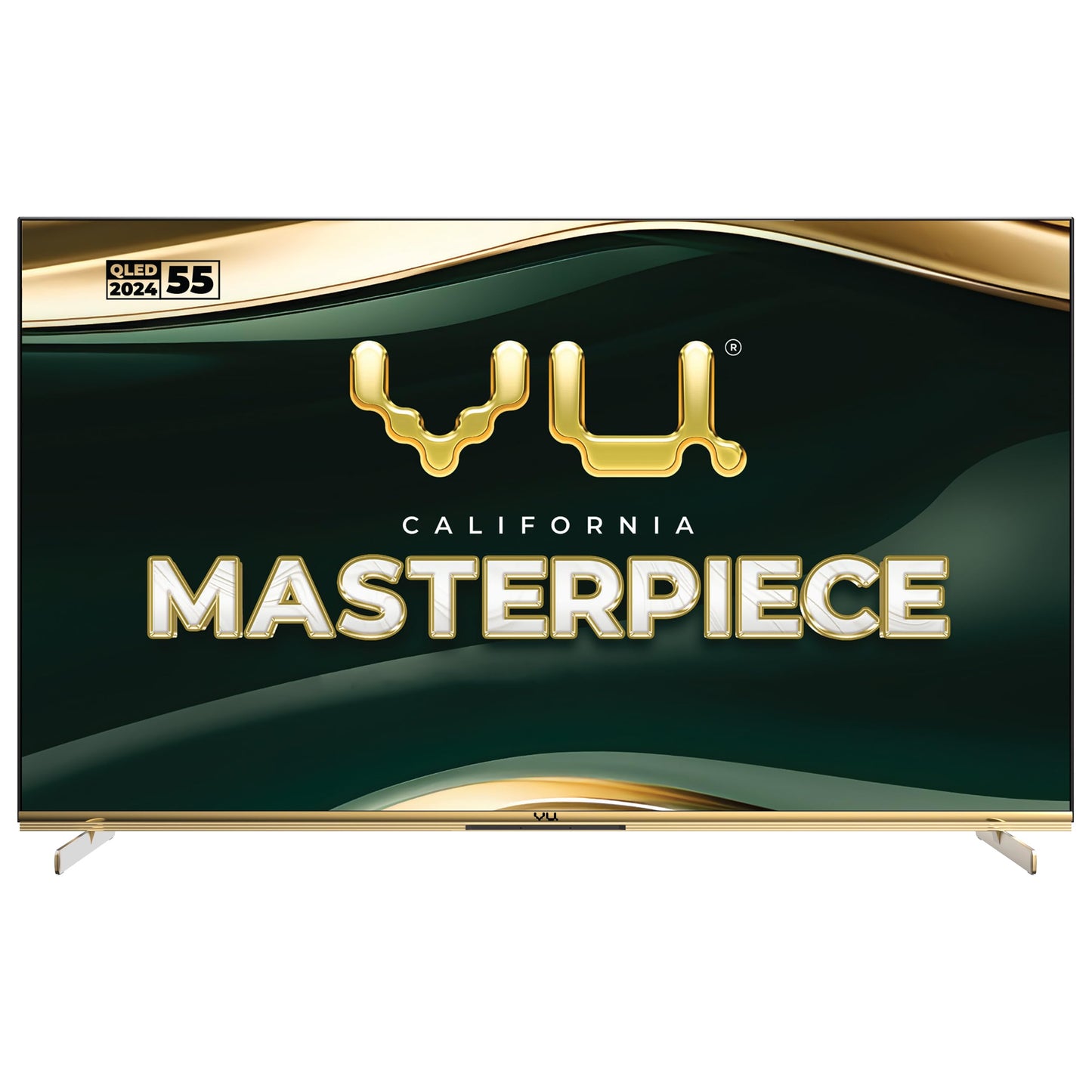 Vu 139cm (55 inches) Masterpiece Frame Series 4K QLED TV 55MASTERPIECE (Armani Gold)