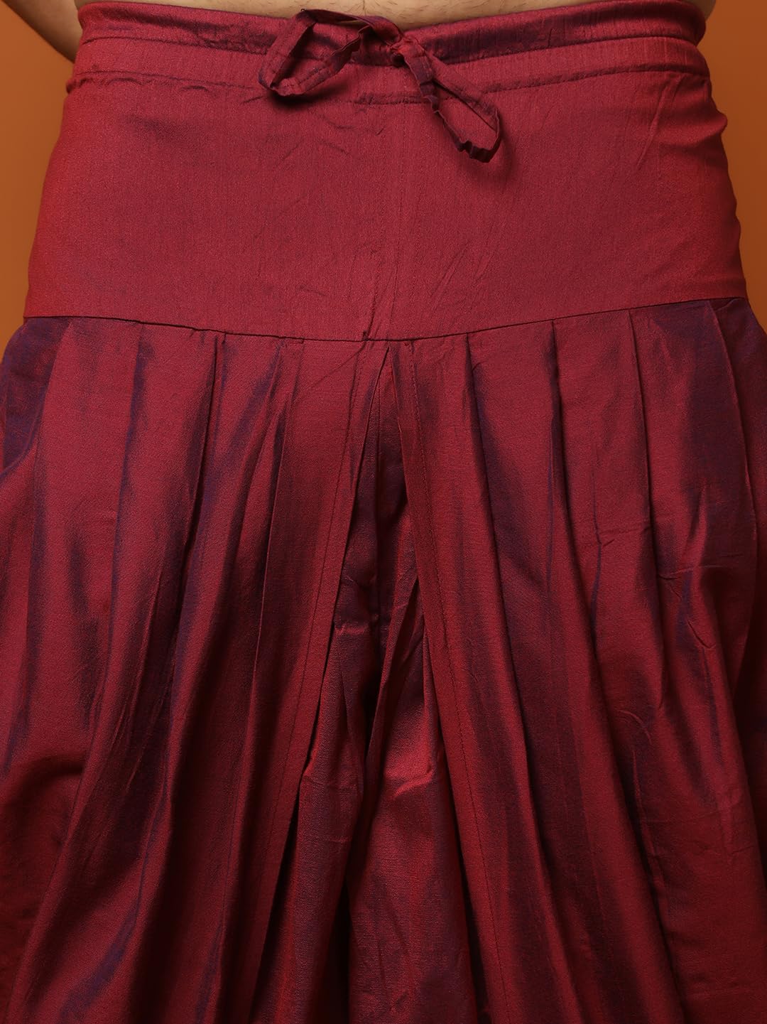 KISAH Men's Multicolor Sherwani Dhoti Set, Cotton Full Sleaves, Knee Length, Straight, Regular Fit, Mandarin Collar Ethnic Wear