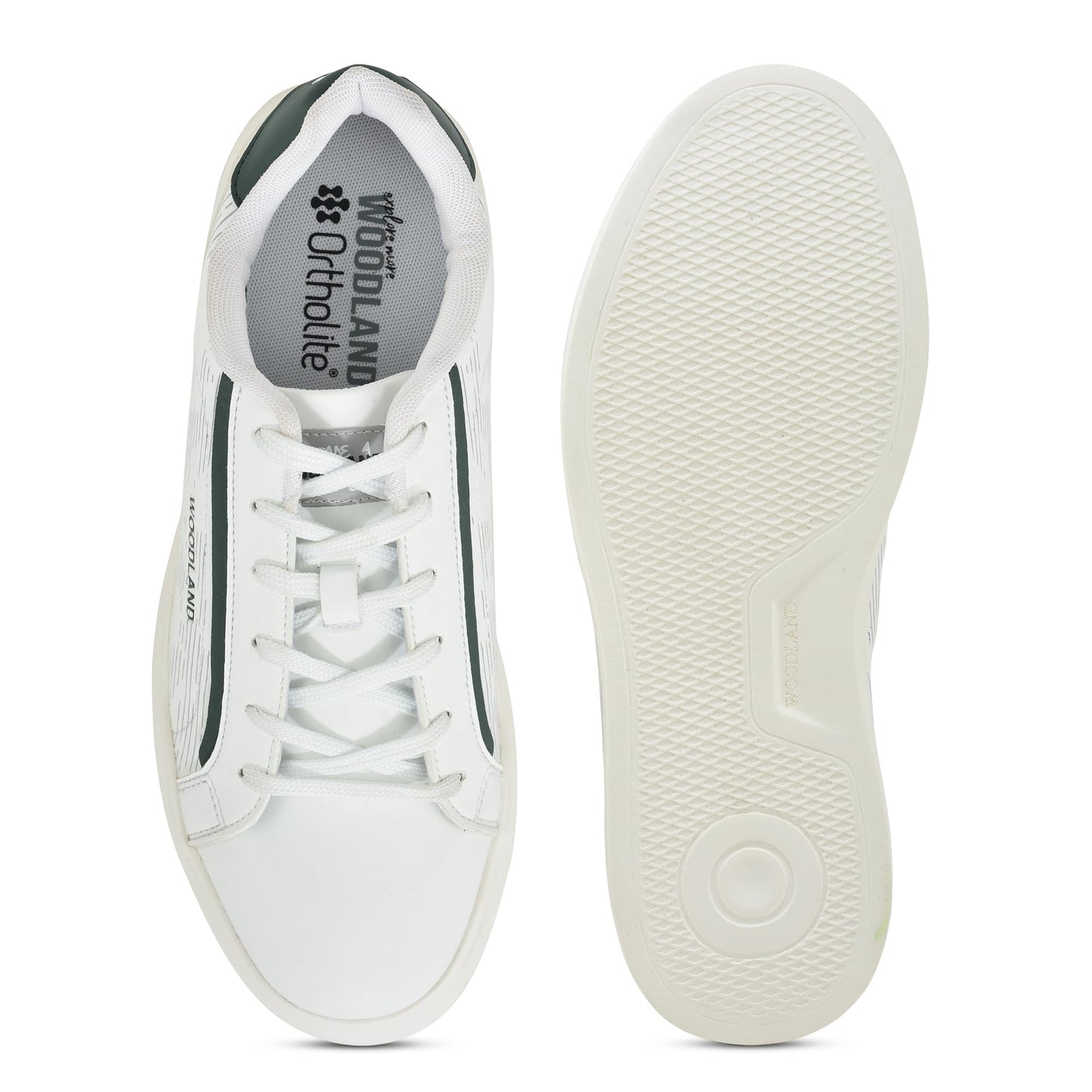 Woodland Men's White PU Sneakers-7 UK (41EURO) (OSNK 4990023)