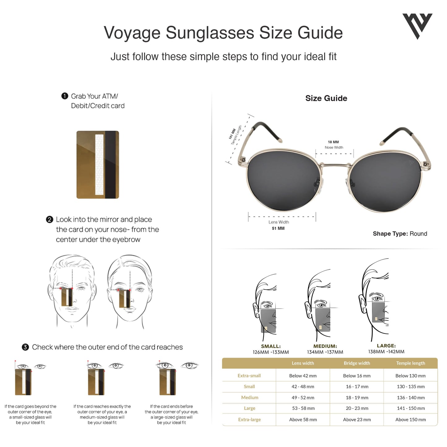 Voyage UV Protected Round Unisex Sunglasses - (1915MG3622Z | Black Lens | Silver Frame)