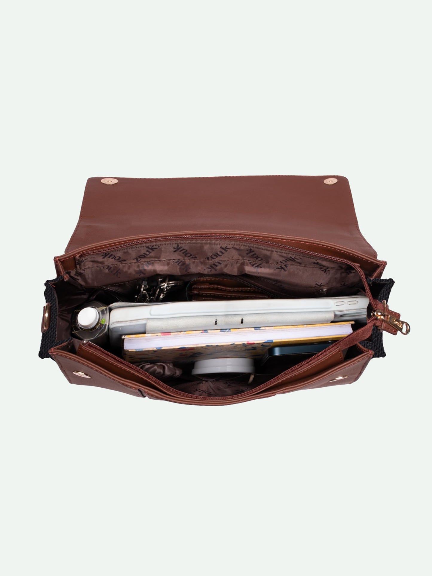 ZOUK Multicolor Mandala Print Rhea Kapoor Satchel Bag | Elegant Vegan Leather Handbag for Women | Mandala