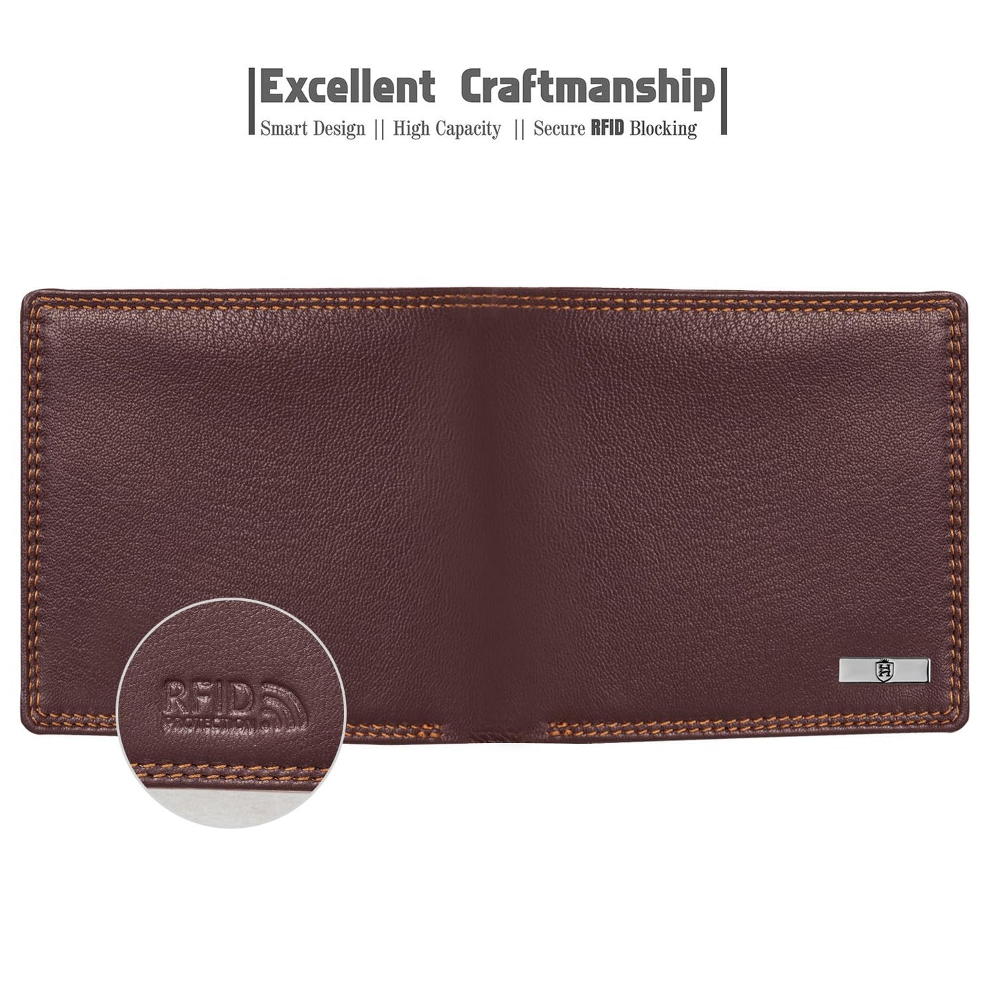 HORNBULL Men's Stella Genuine Leather RFID Blocking Wallet (BW10447)